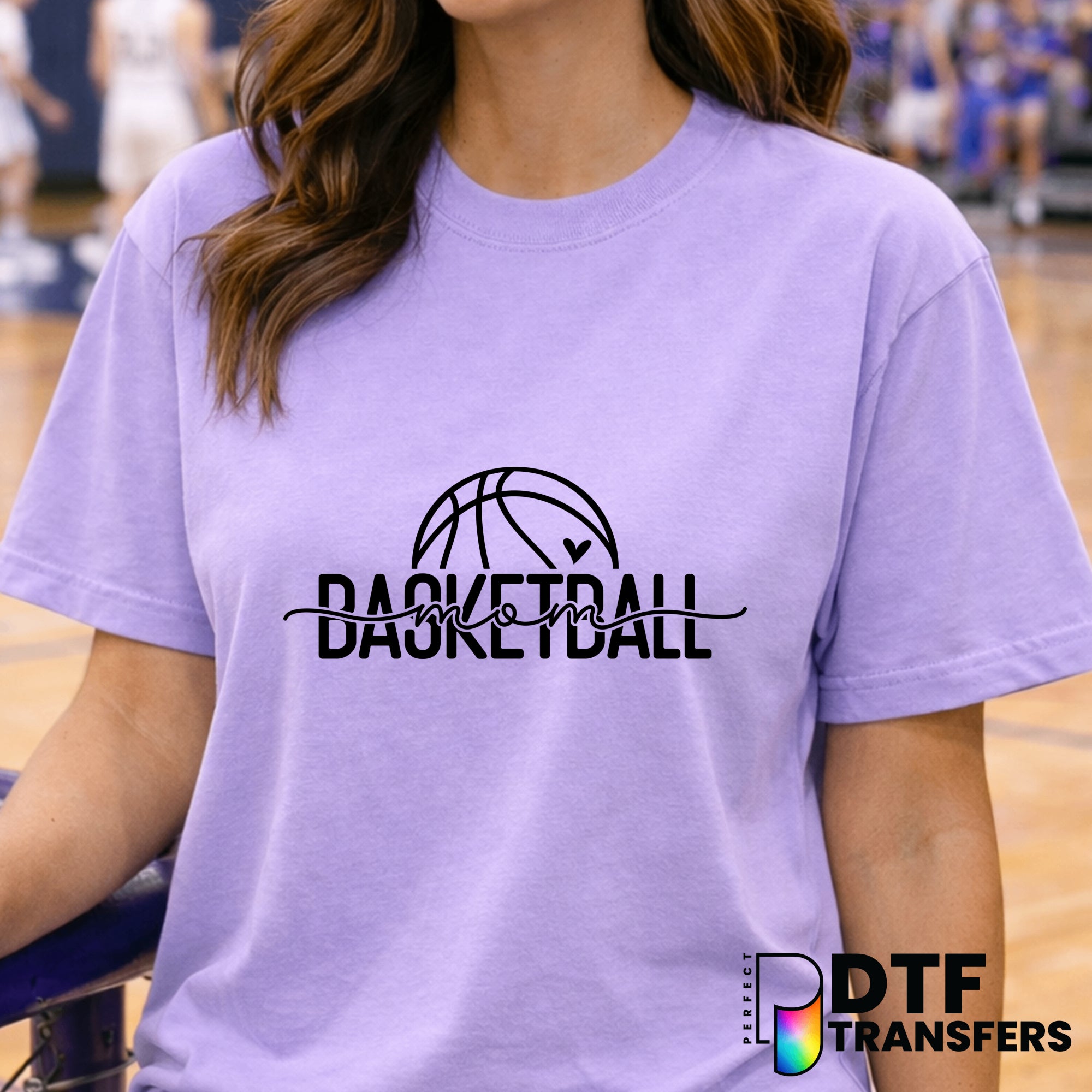 Script Basketball Heart – Basketball DTF Transfer