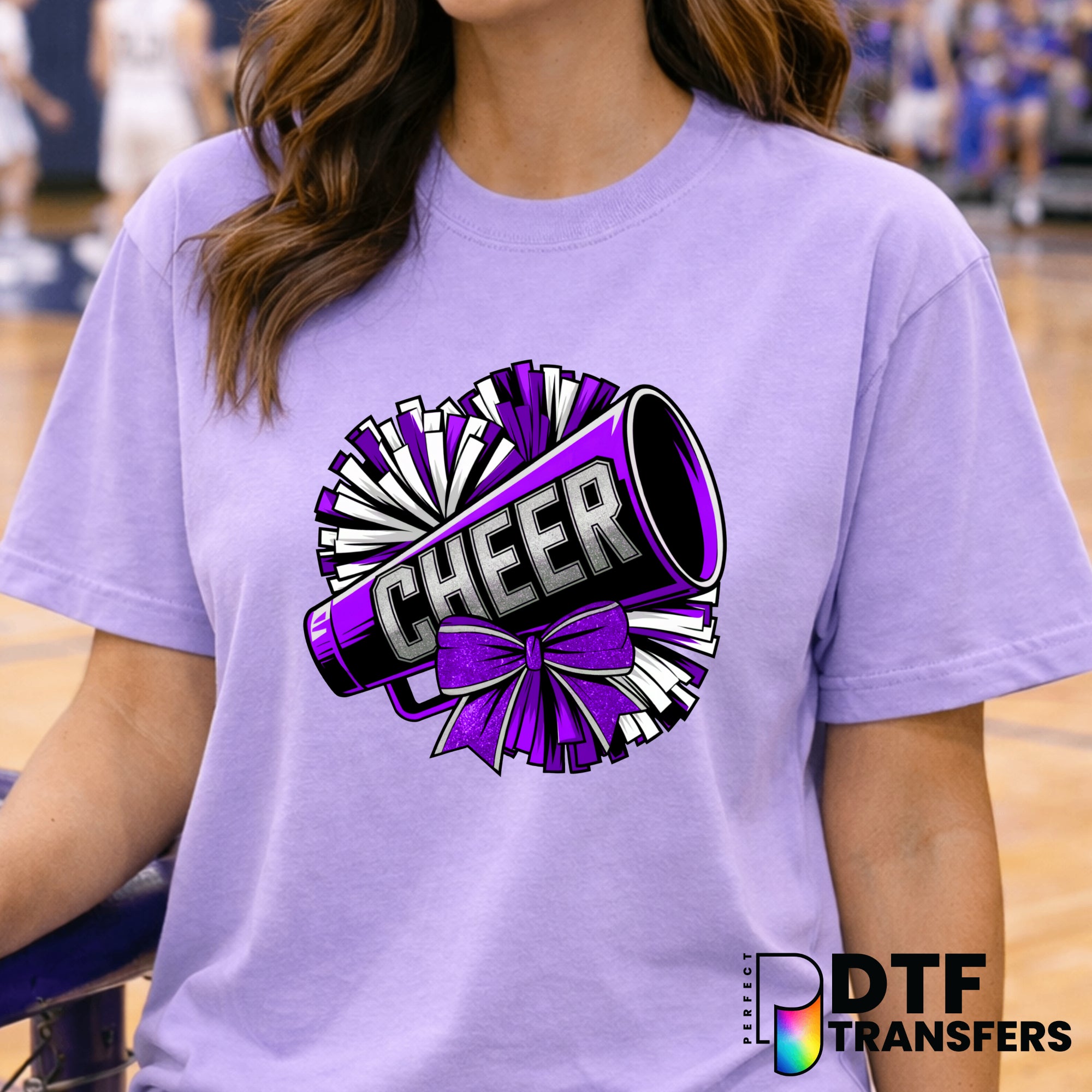 Pom Pom Megaphone Bow – Cheerleading DTF Transfer