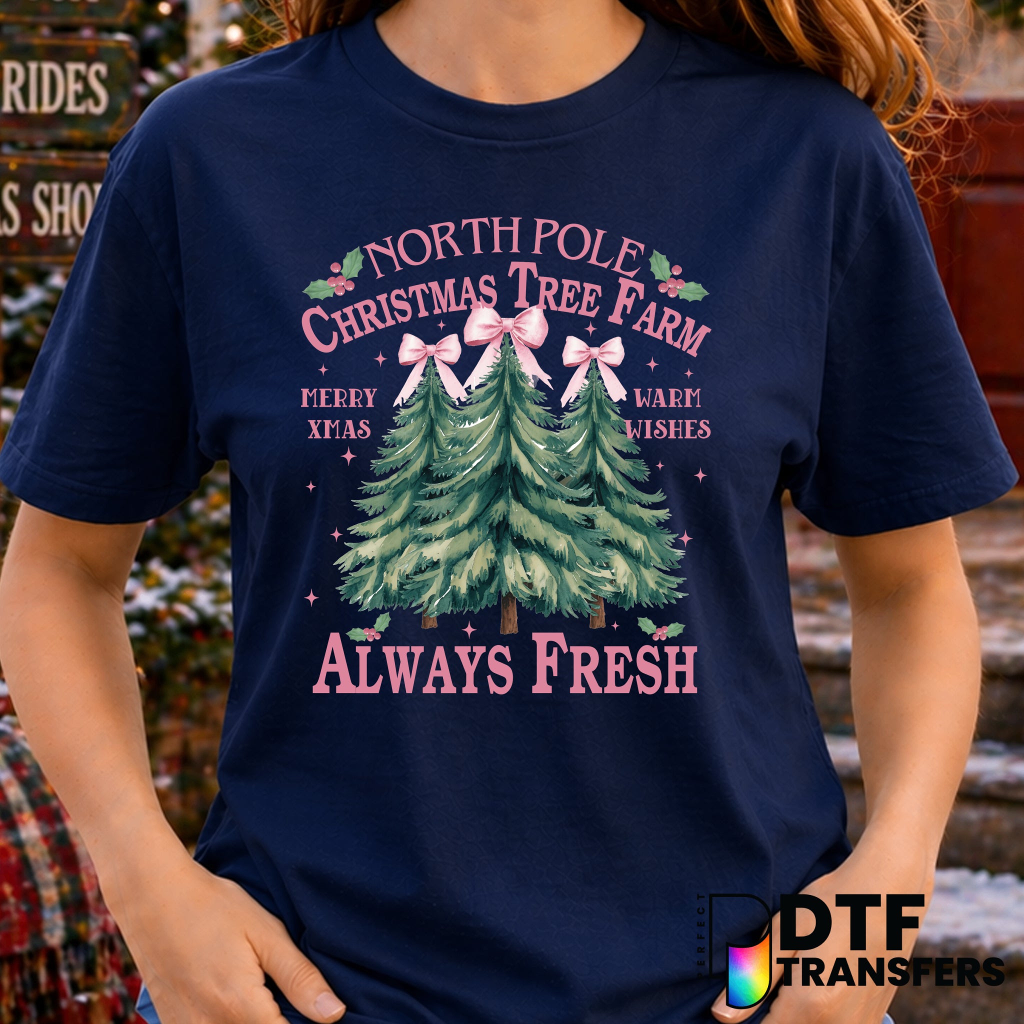 North Pole Christmas Tree Farm – Christmas DTF Transfer