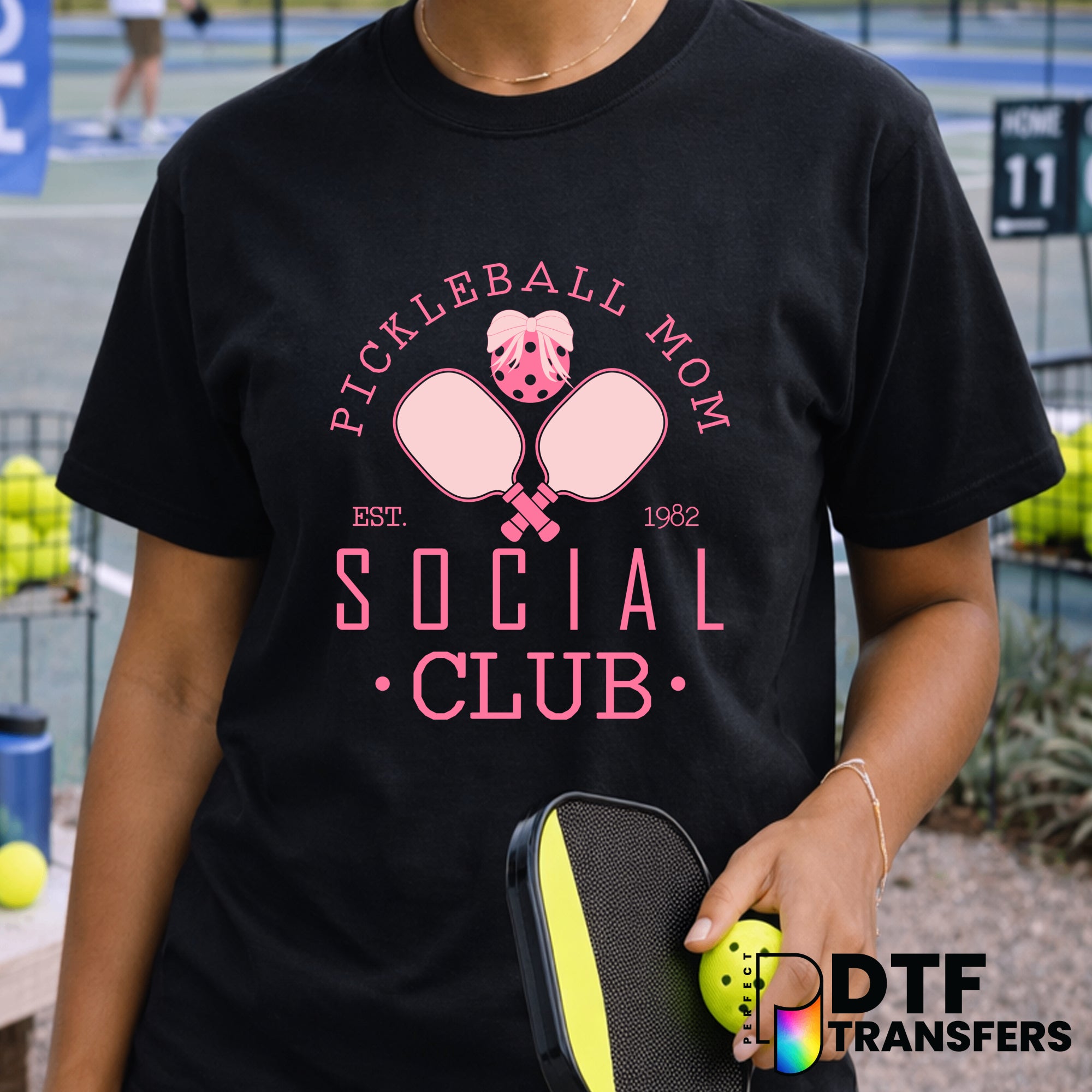 Pickleball Mom Social Club – Pickleball DTF Transfer