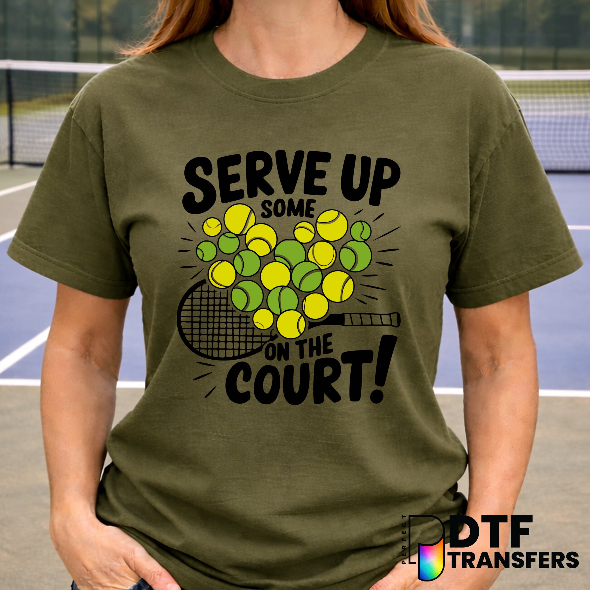 Serve Up Some Love On the Court – Tennis DTF Transfer