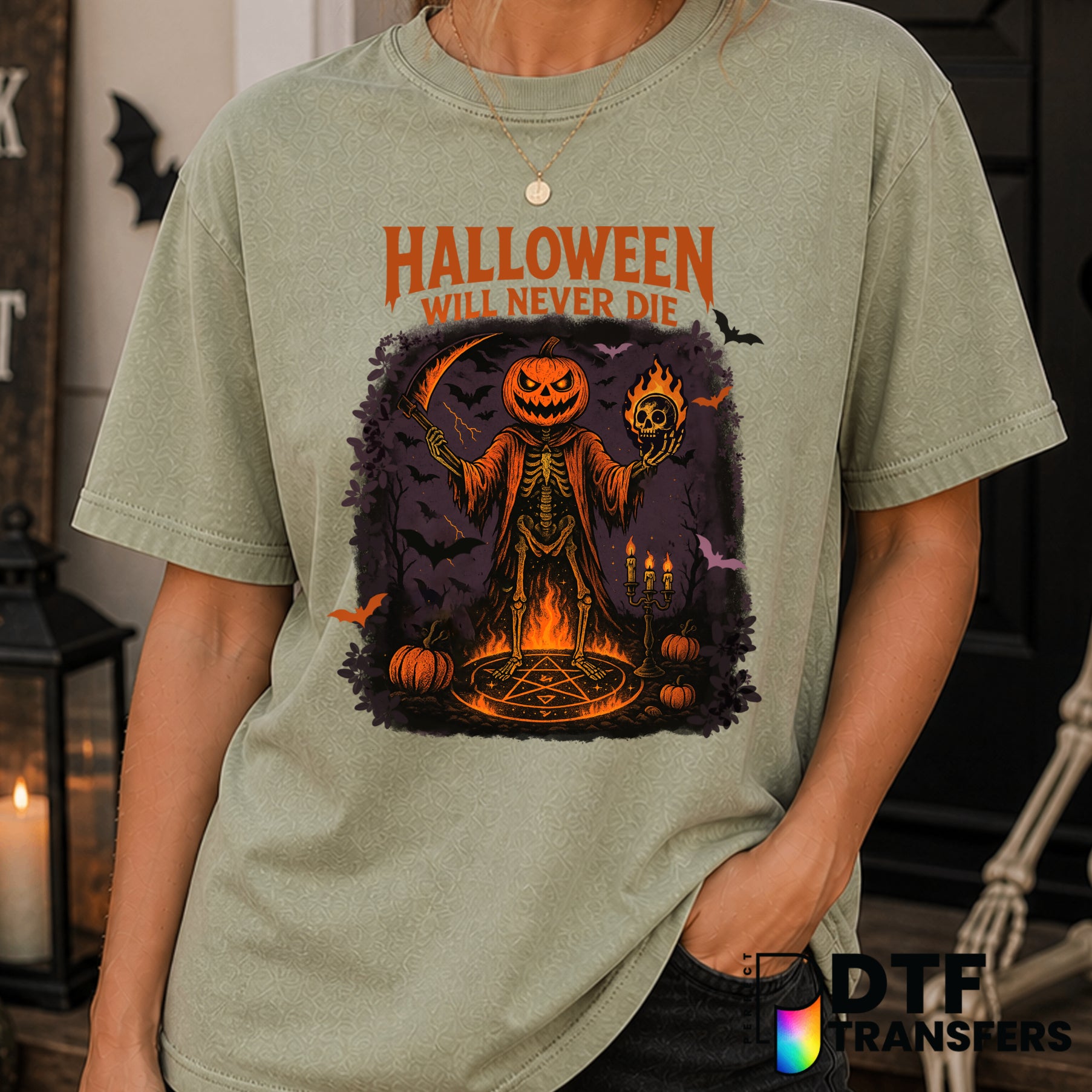 Halloween Will Never Die – Halloween DTF Transfer