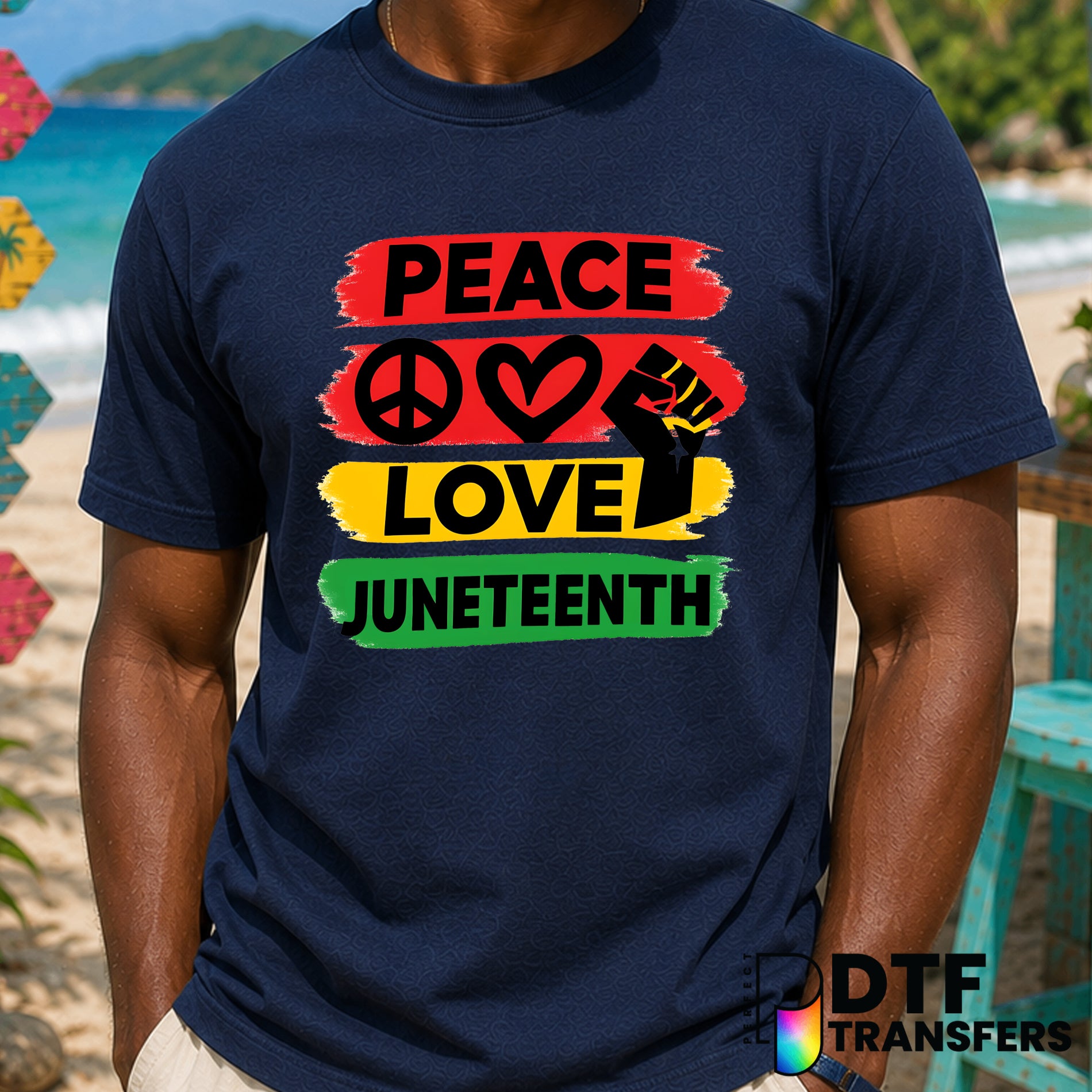 Peace Love Juneteenth Black Lives Matter Black History – Black History Month DTF Transfer