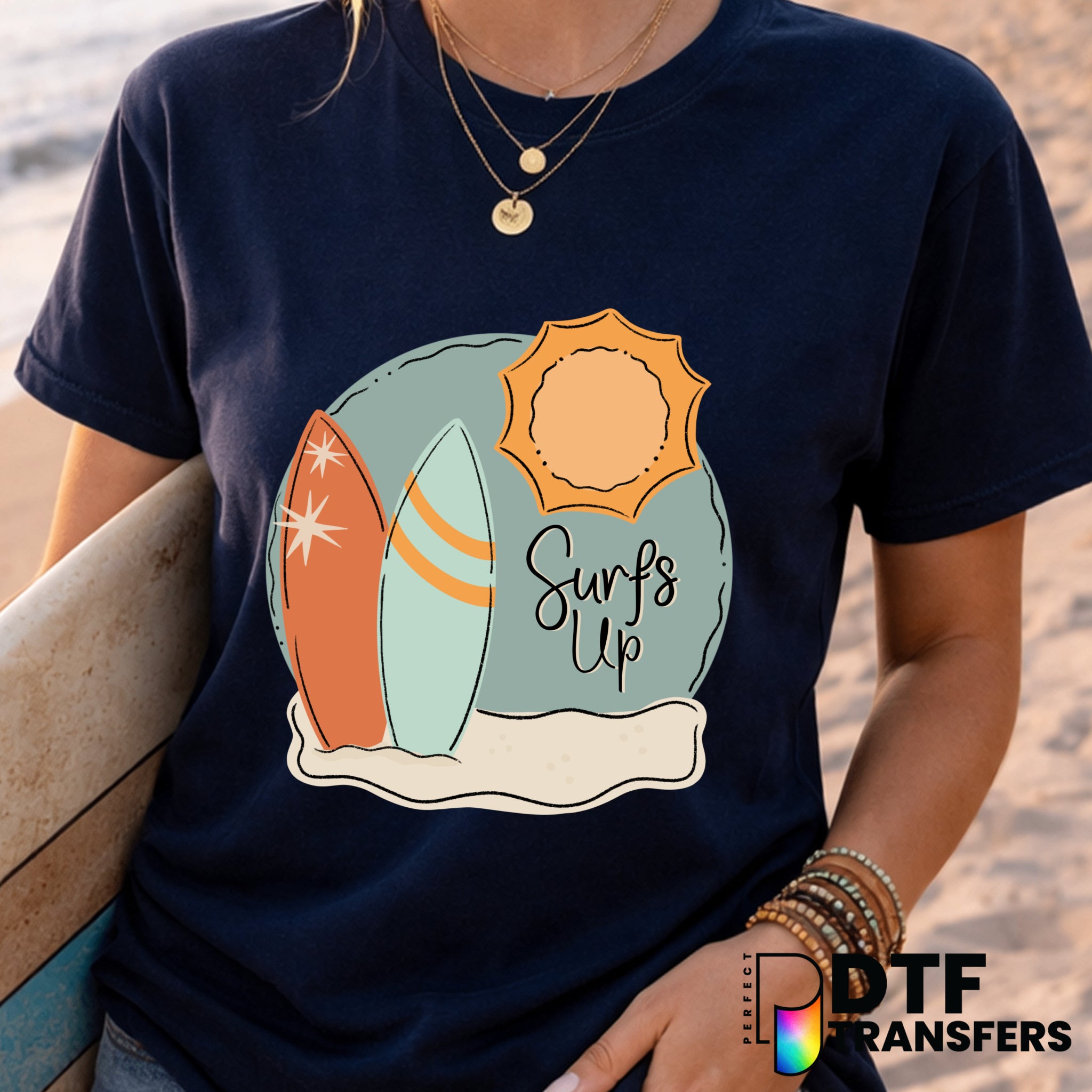 Surf's Up – Surfing DTF Transfer