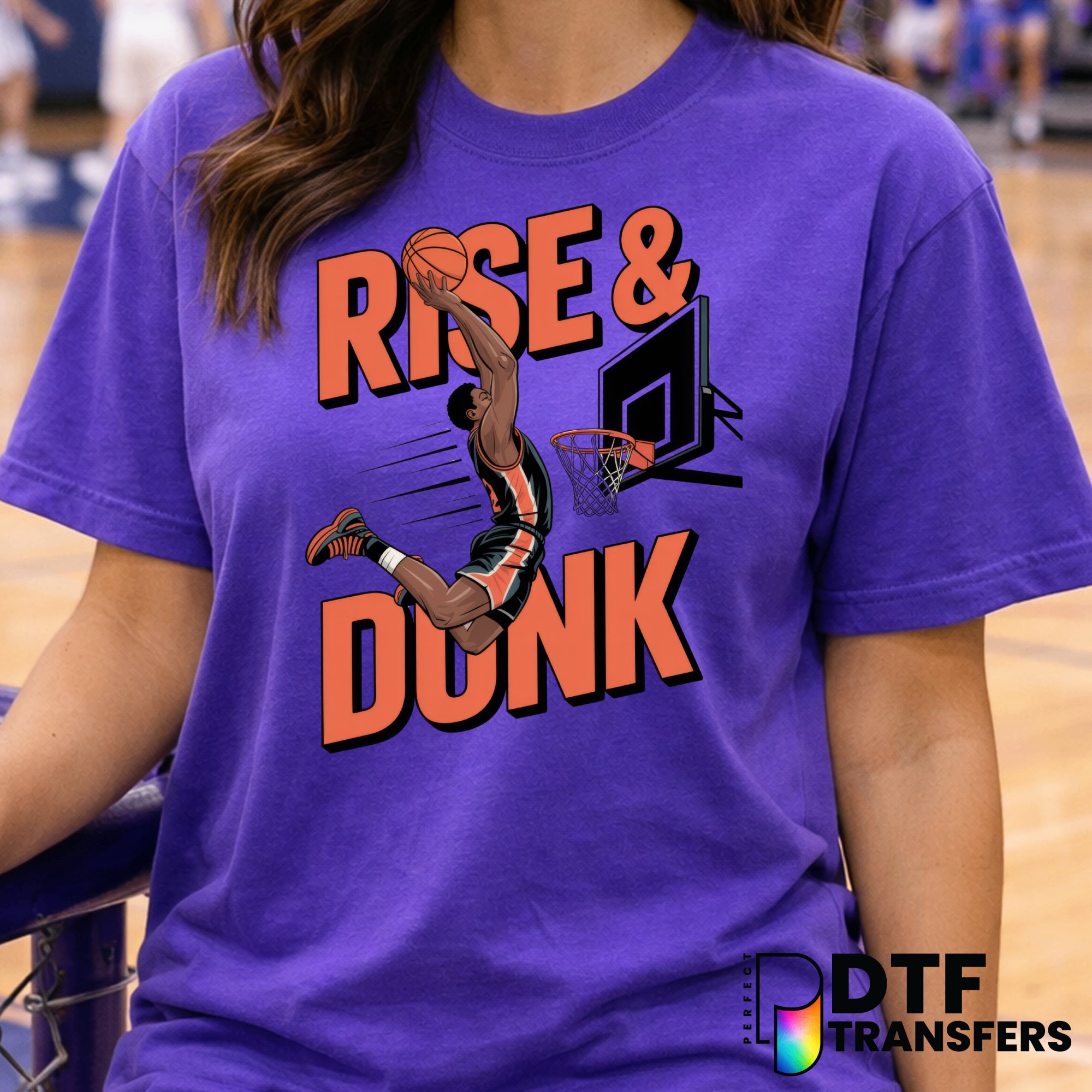 Rise and Dunk – Basketball DTF Transfer