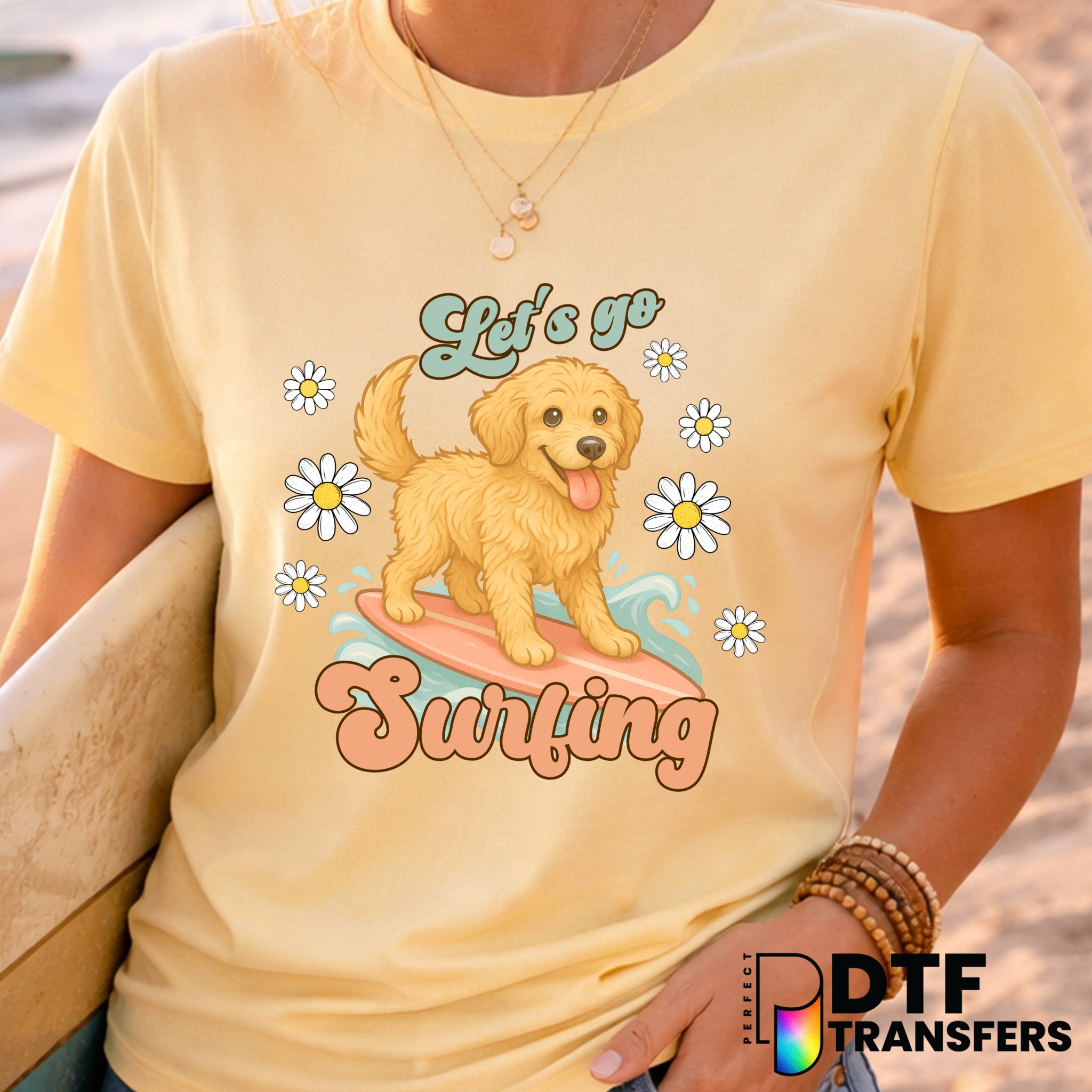 Let's Go Surfing – Surfing DTF Transfer