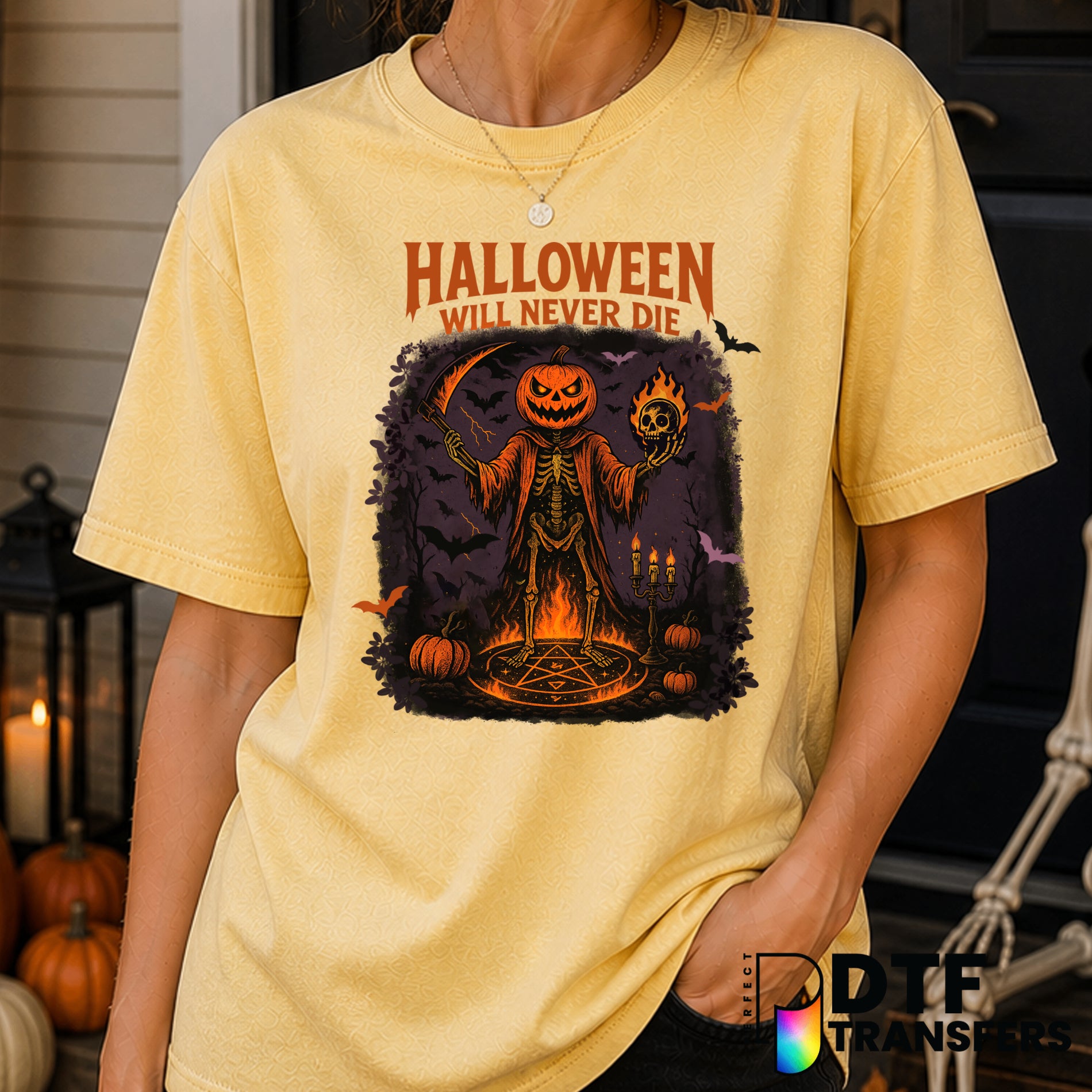 Halloween Will Never Die – Halloween DTF Transfer