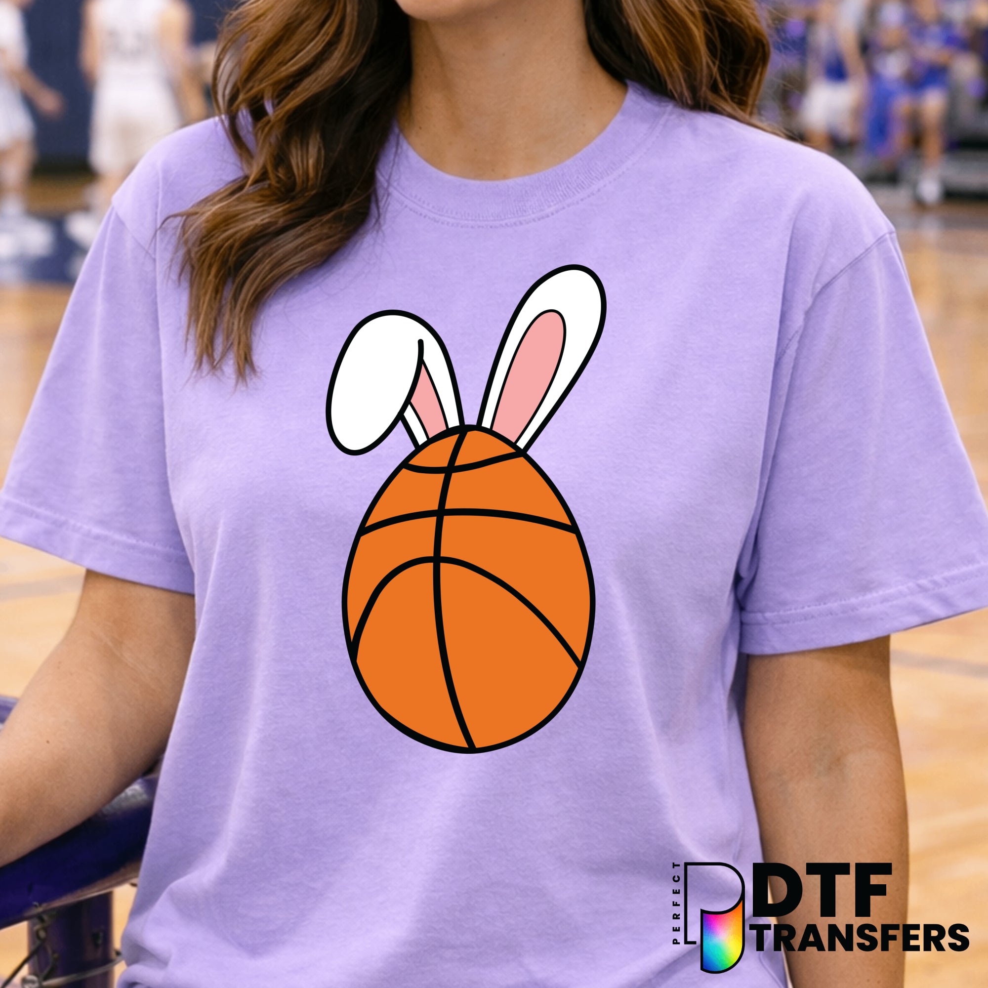 Easter Basketball Bunny – Basketball DTF Transfer