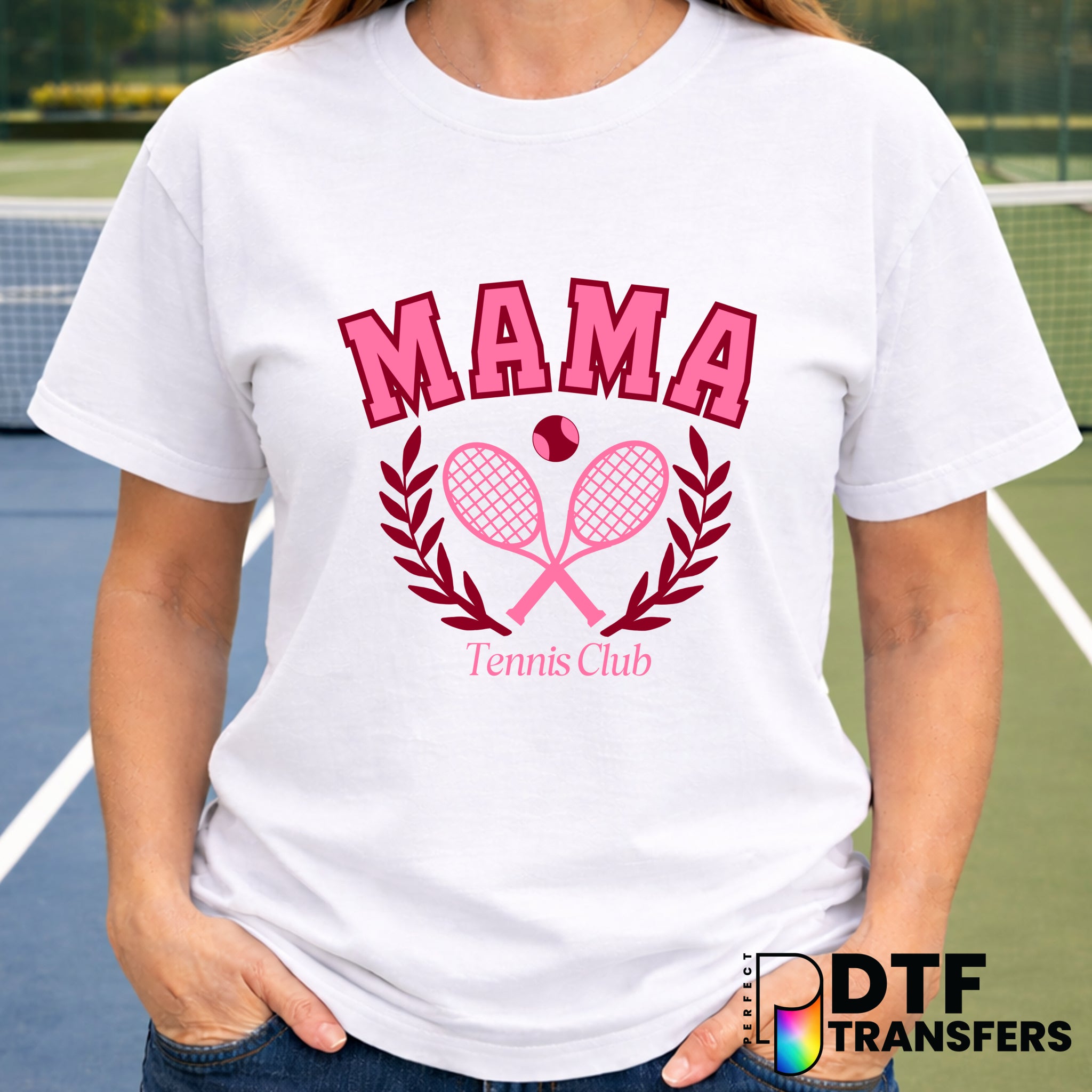Mama Tennis Club – Tennis DTF Transfer