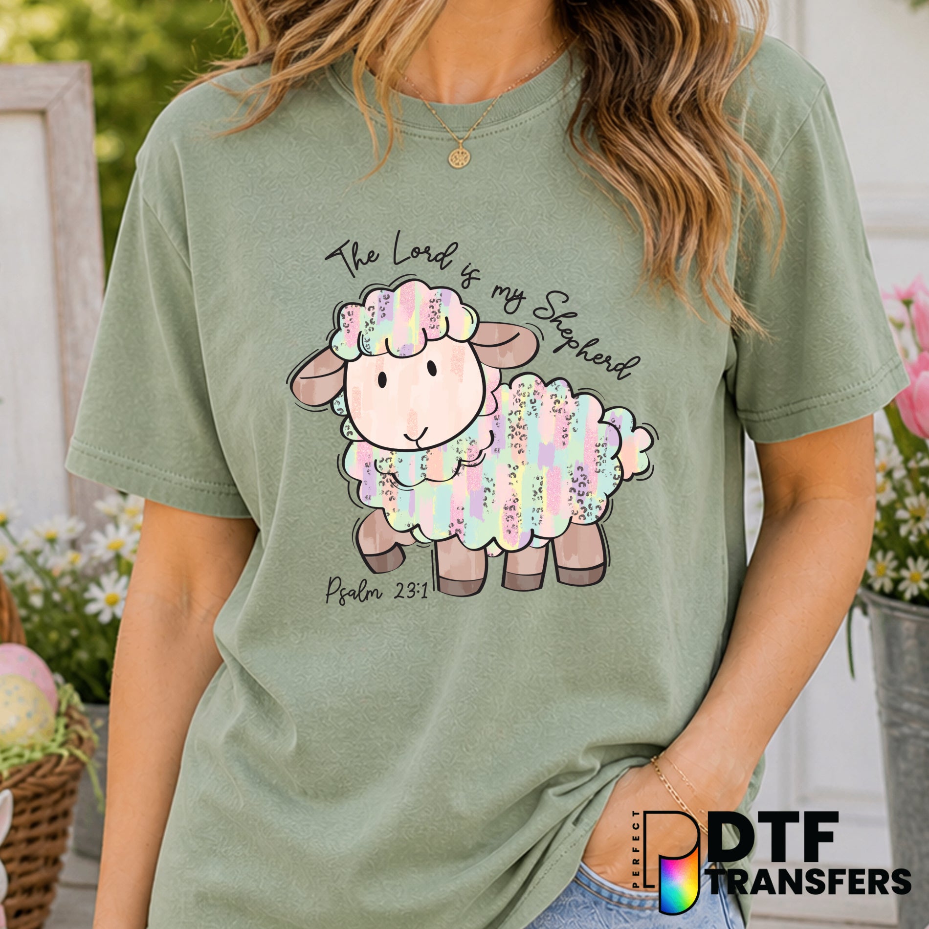 The Lord Is My Shepherd Psalm 23 – Easter DTF Transfer