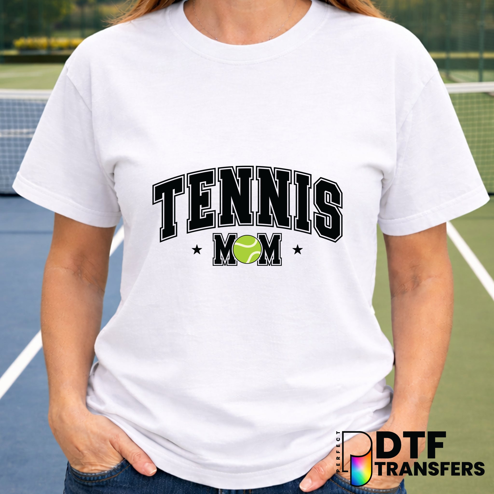 Tennis Mom Varsity Stars – Tennis DTF Transfer