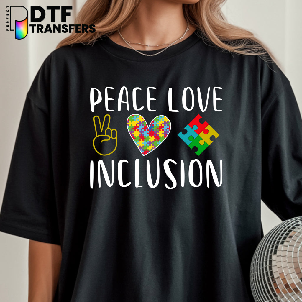 Peace Love Inclusion Rainbow – Special Education DTF Transfer