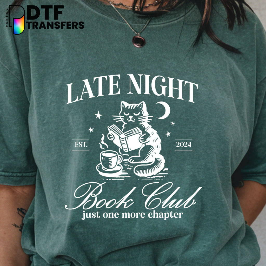 LATE NIGHT BOOK CLUB – Teacher DTF Transfer