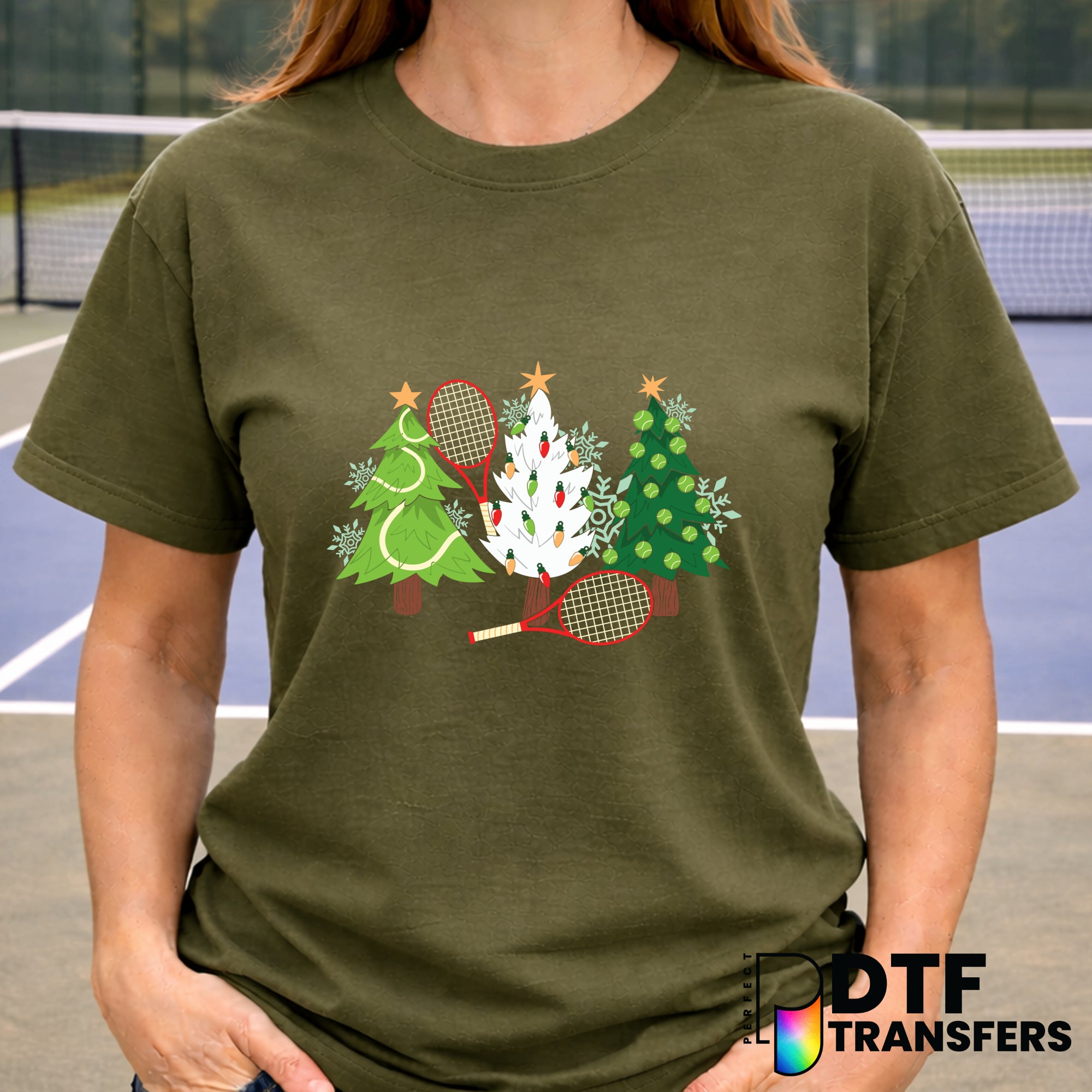 Merry Christmas Tennis Season – Tennis DTF Transfer