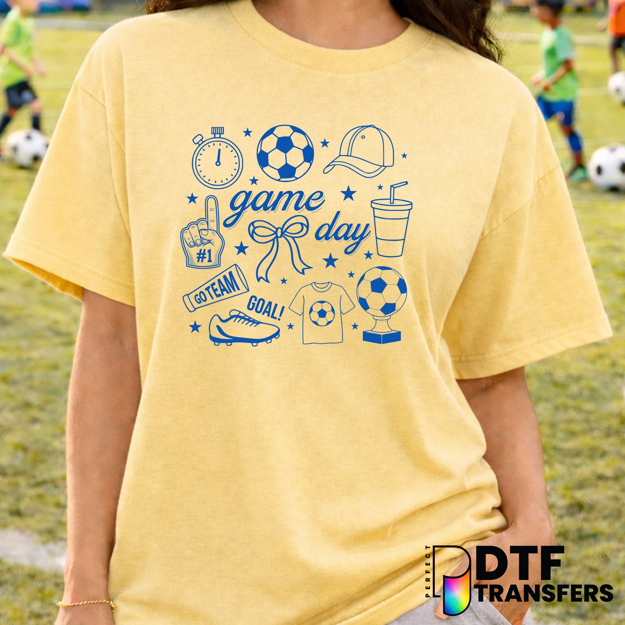 Game Day Soccer Bows – Soccer DTF Transfer