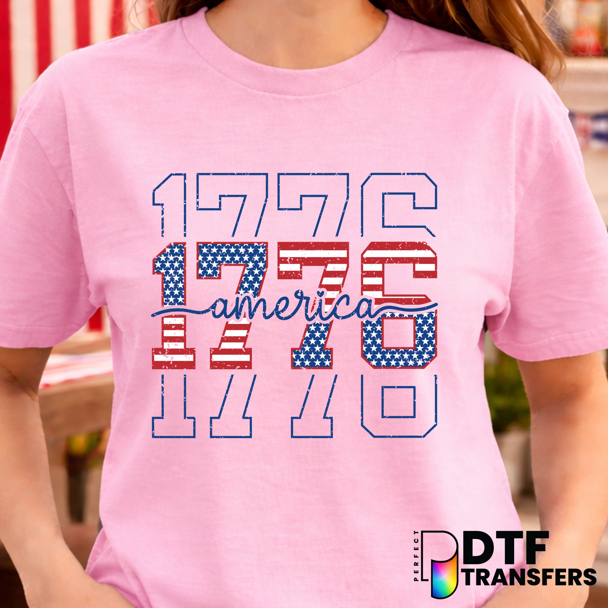 1776 AMERICA USA – Fourth of July DTF Transfer