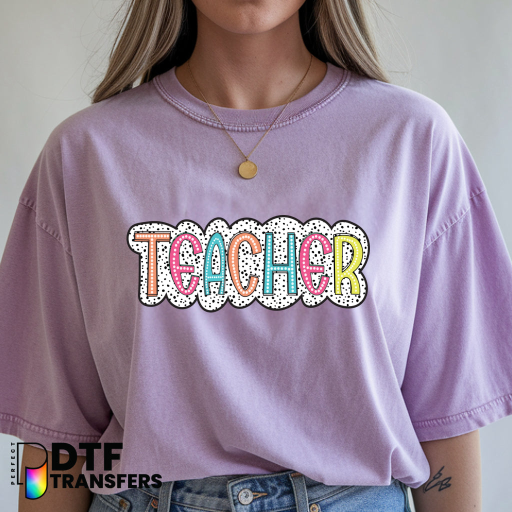 WELCOME BACK TO SCHOOL – Leopard Print Teacher DTF Transfer
