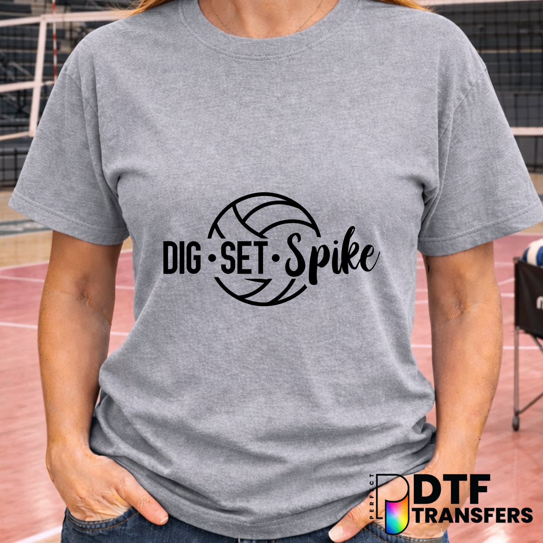 DIG SET SPIKE – Volleyball DTF Transfer