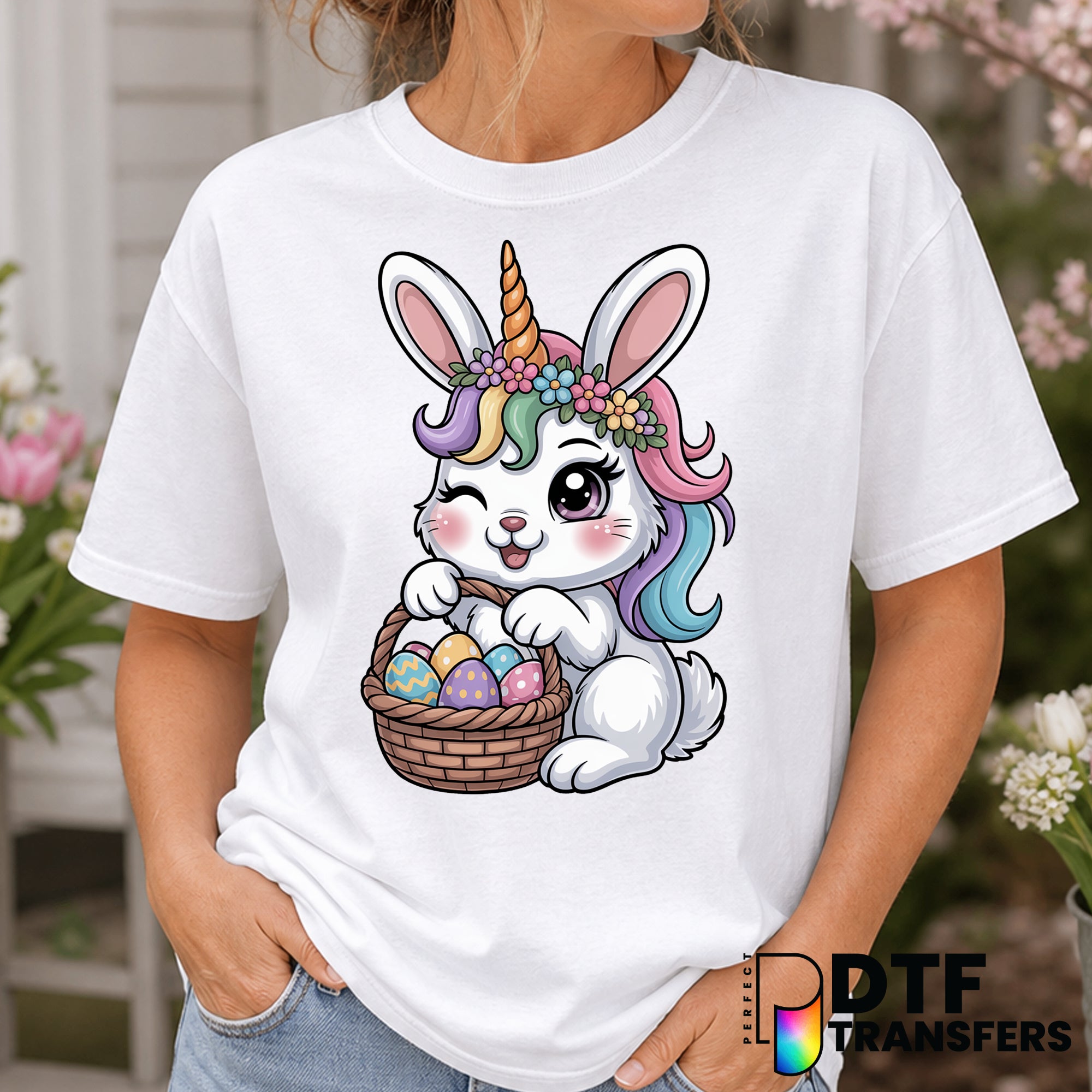 Easter Bunny Unicorn – Easter DTF Transfer