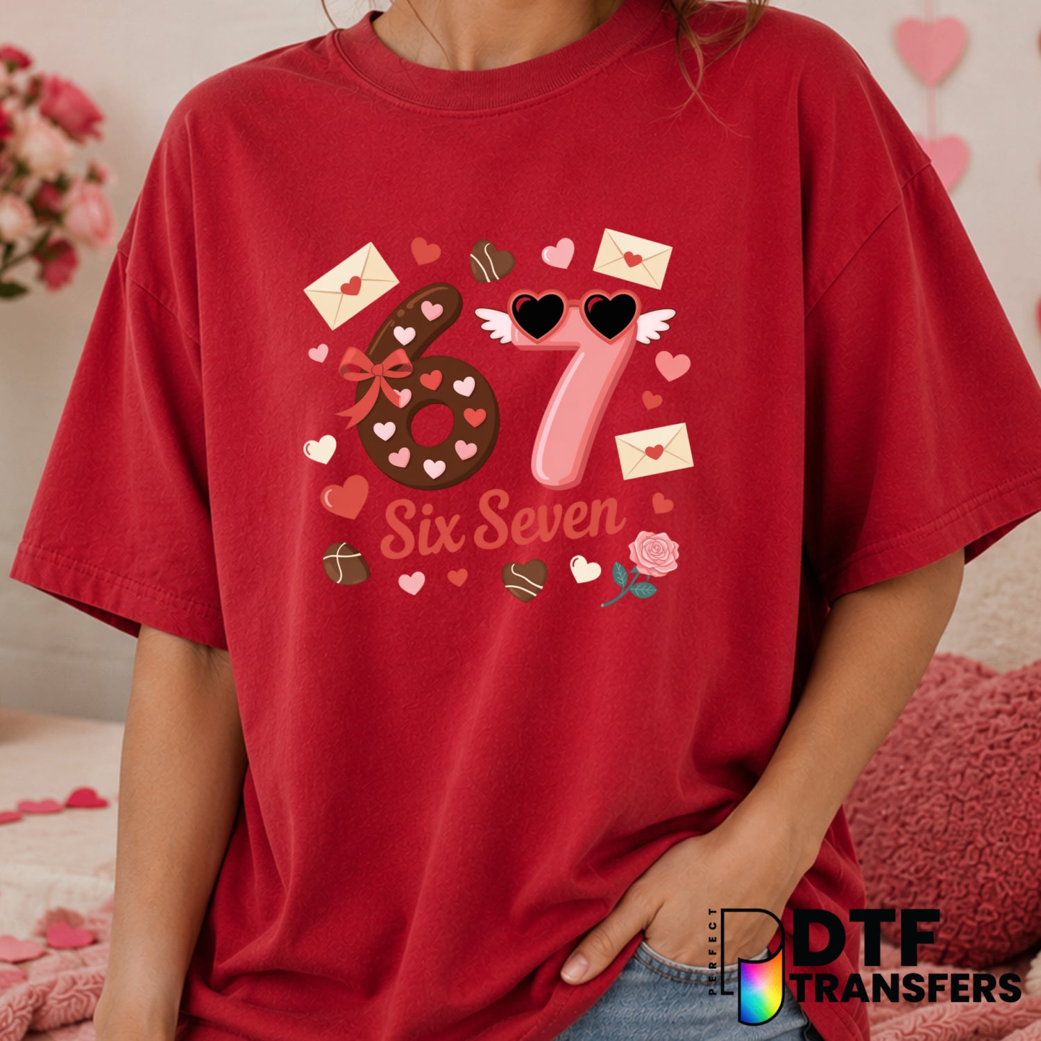 67 Letters Coquette Bow – Valentine's Day DTF Transfer (view 2 of 2) – by Perfect DTF Transfers – Premade DTF Transfers –...
