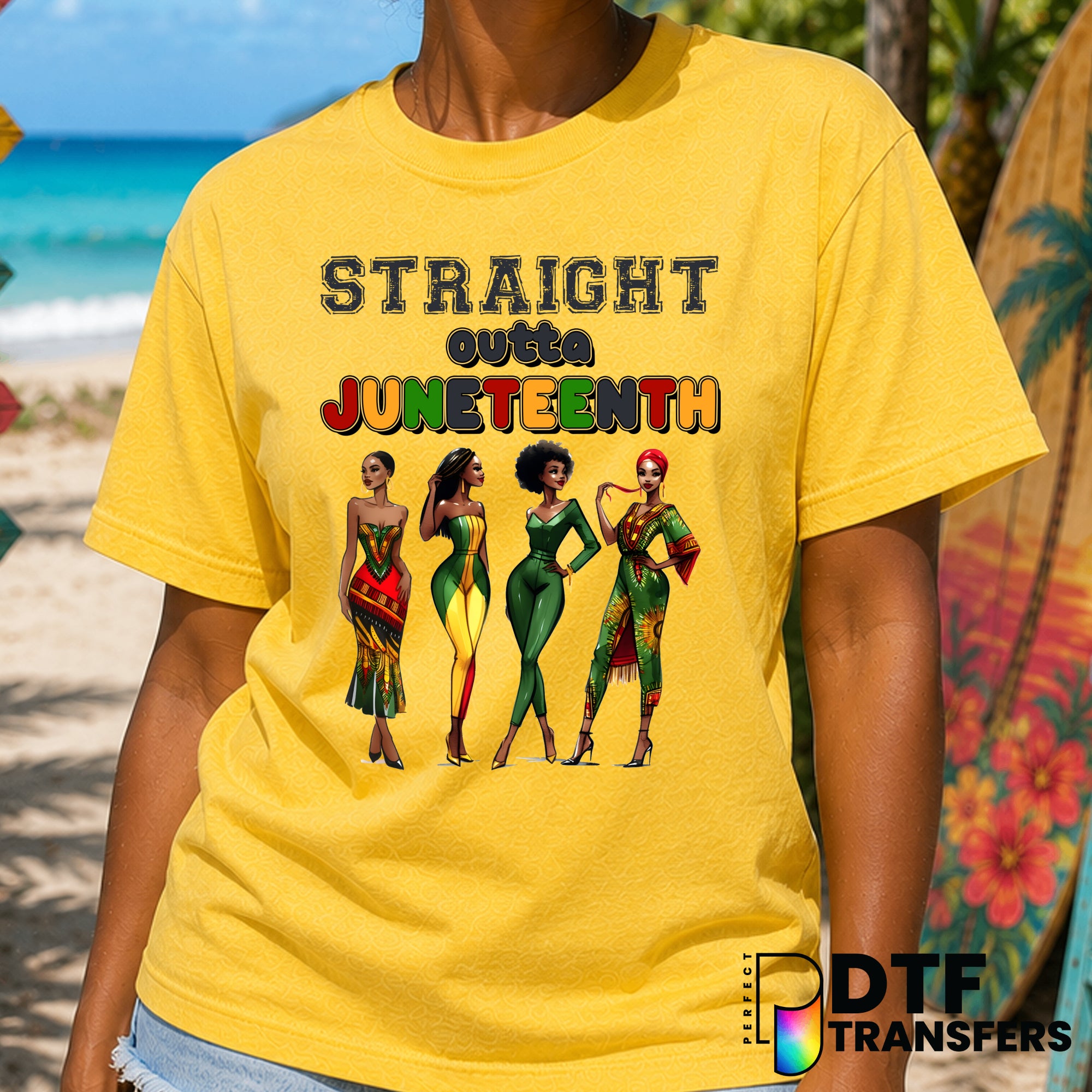 STRAIGHT OUTTA JUNETEENTH – Black History Month DTF Transfer