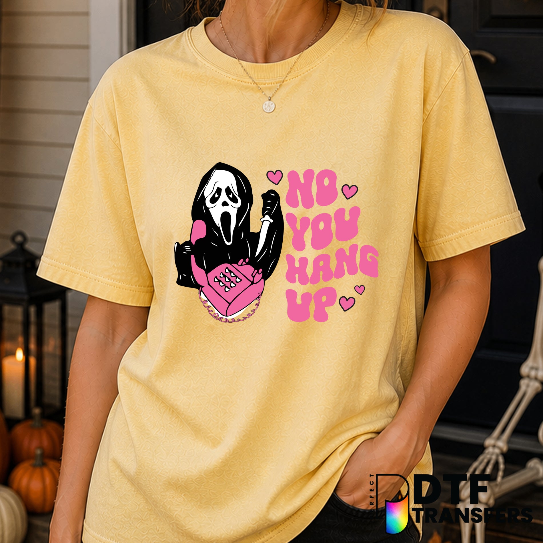 No You Hang Up Funny Halloween Scream – Halloween DTF Transfer