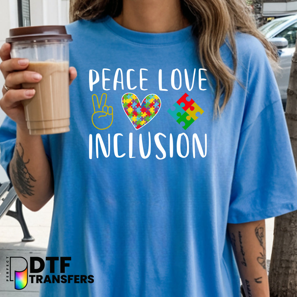 Peace Love Inclusion Rainbow – Special Education DTF Transfer