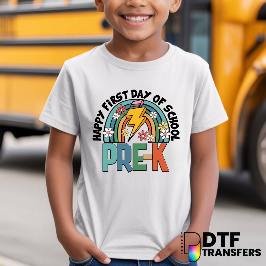 Happy First Day of School Pre K – Teacher DTF Transfer