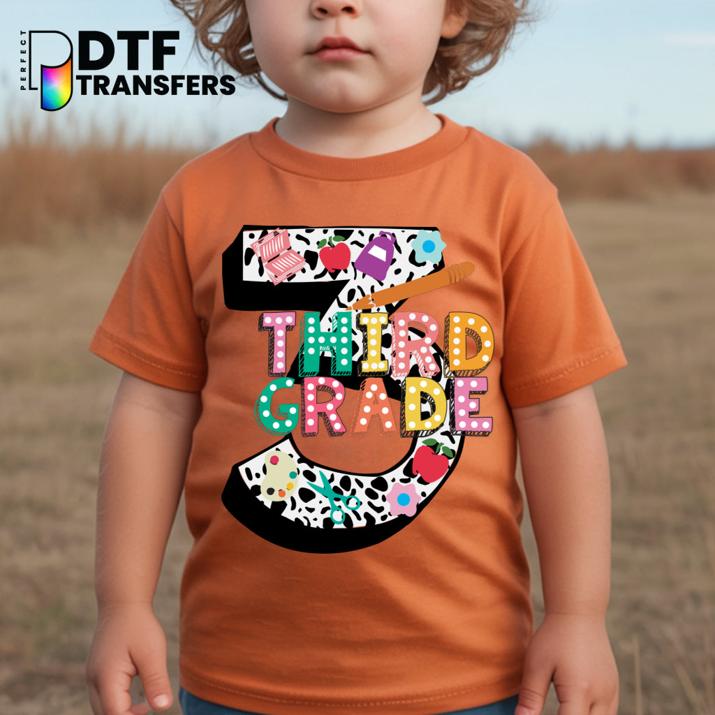 THIRD GRADE WELCOME BACK TO SCHOOL Dalmatian Teacher DTF Transfer