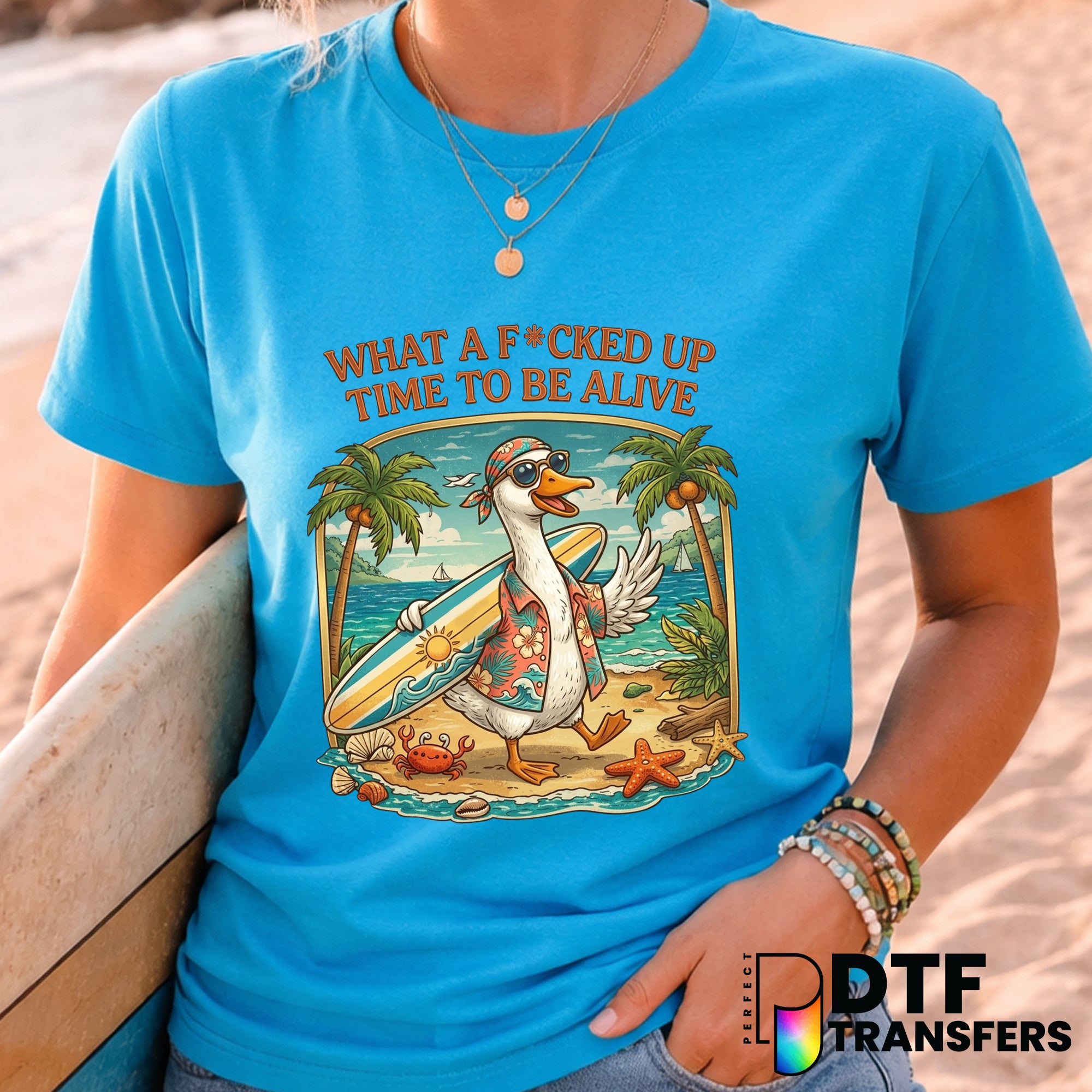 Sarcastic Goose Surfers Club – Surfing DTF Transfer