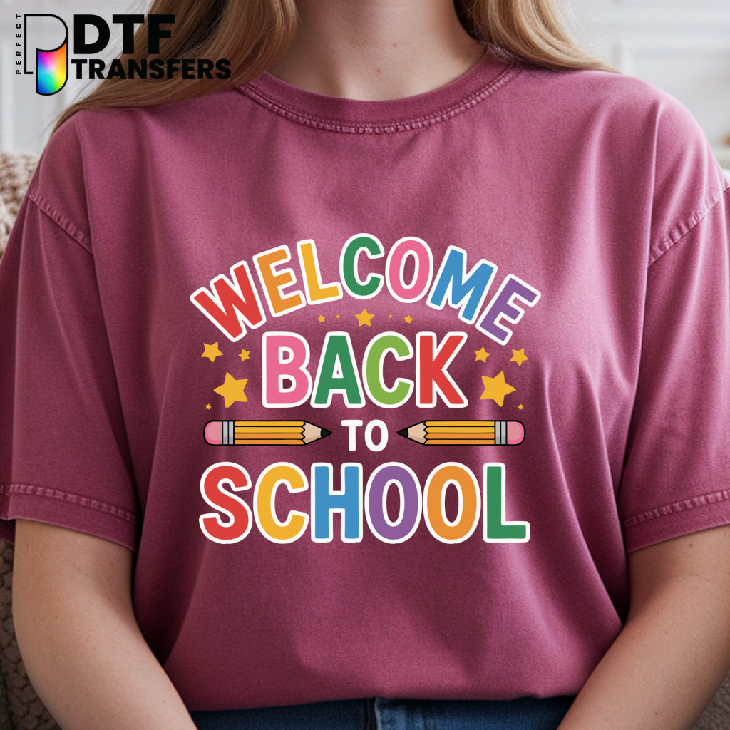 Welcome Back to School – Teacher DTF Transfer