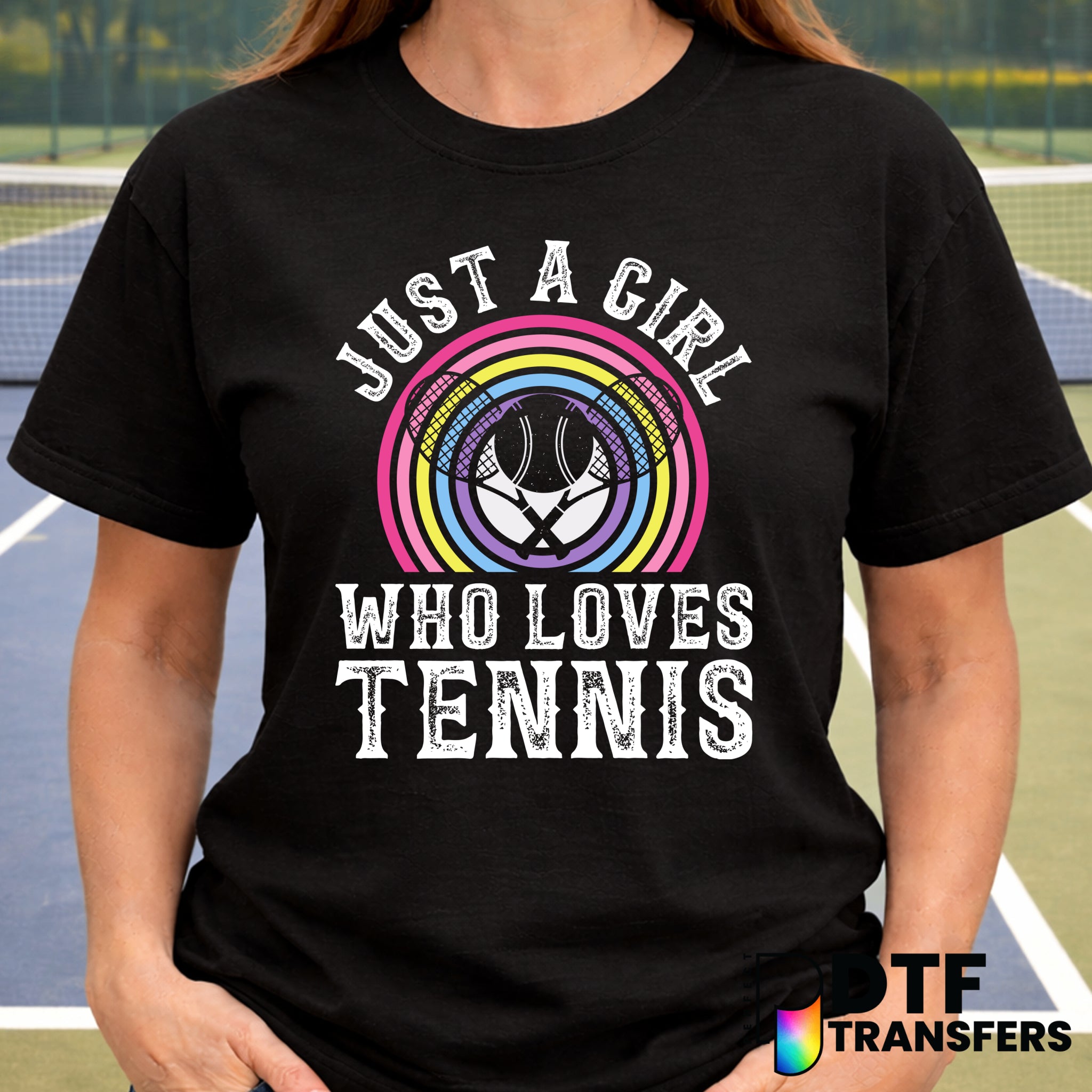 Just A Girl Who Loves Tennis – Tennis DTF Transfer