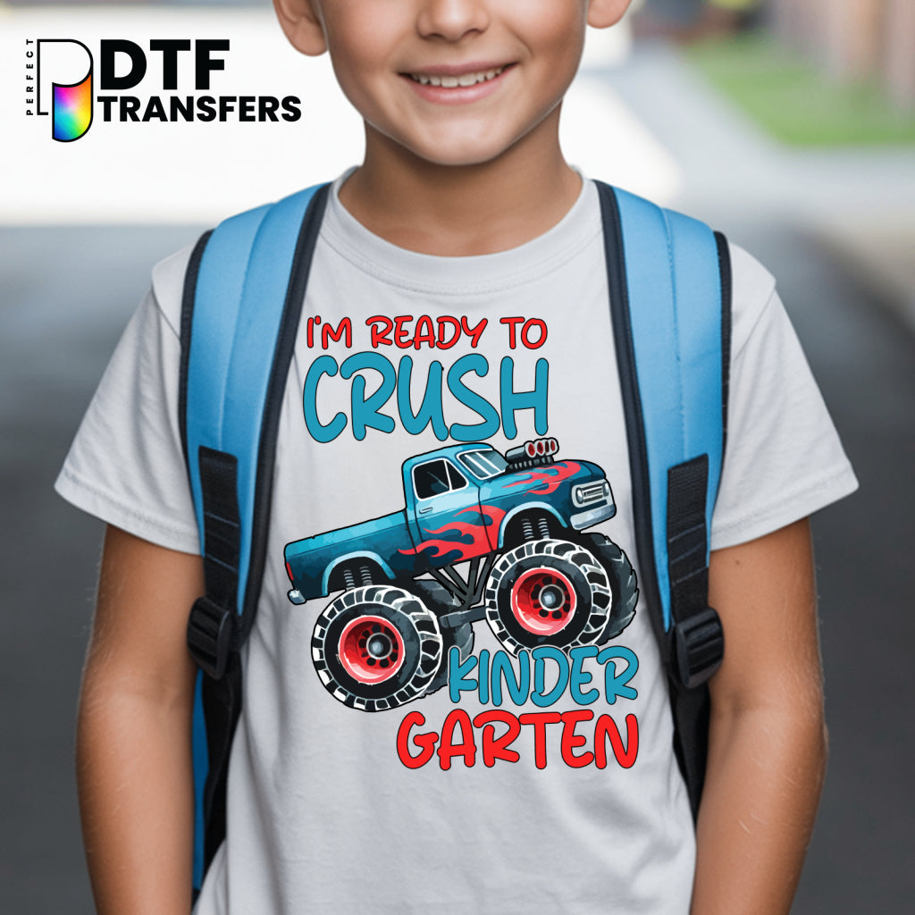 Ready to Crush Kindergarten – Teacher DTF Transfer