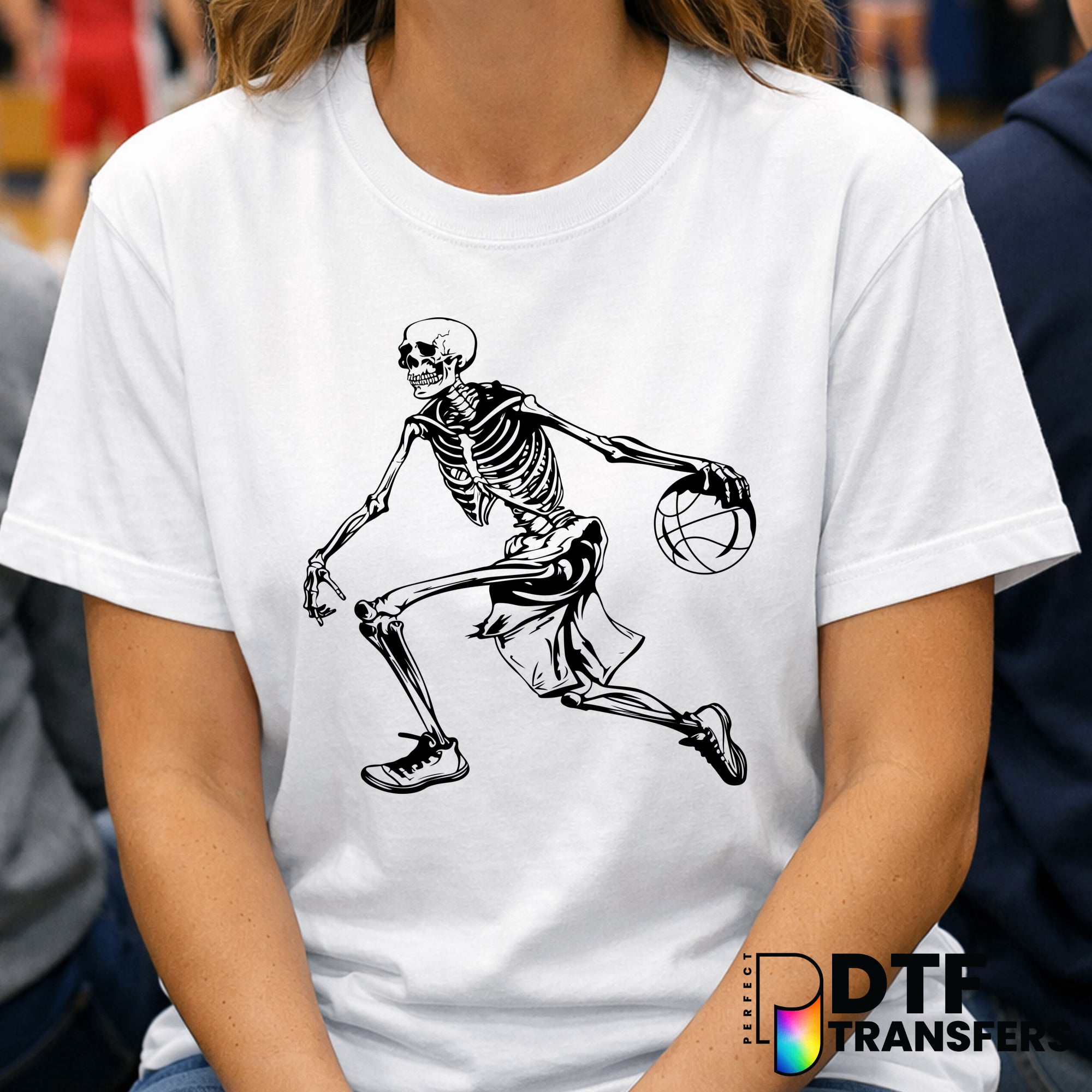 Skeleton Dribbling Basketball – Basketball DTF Transfer