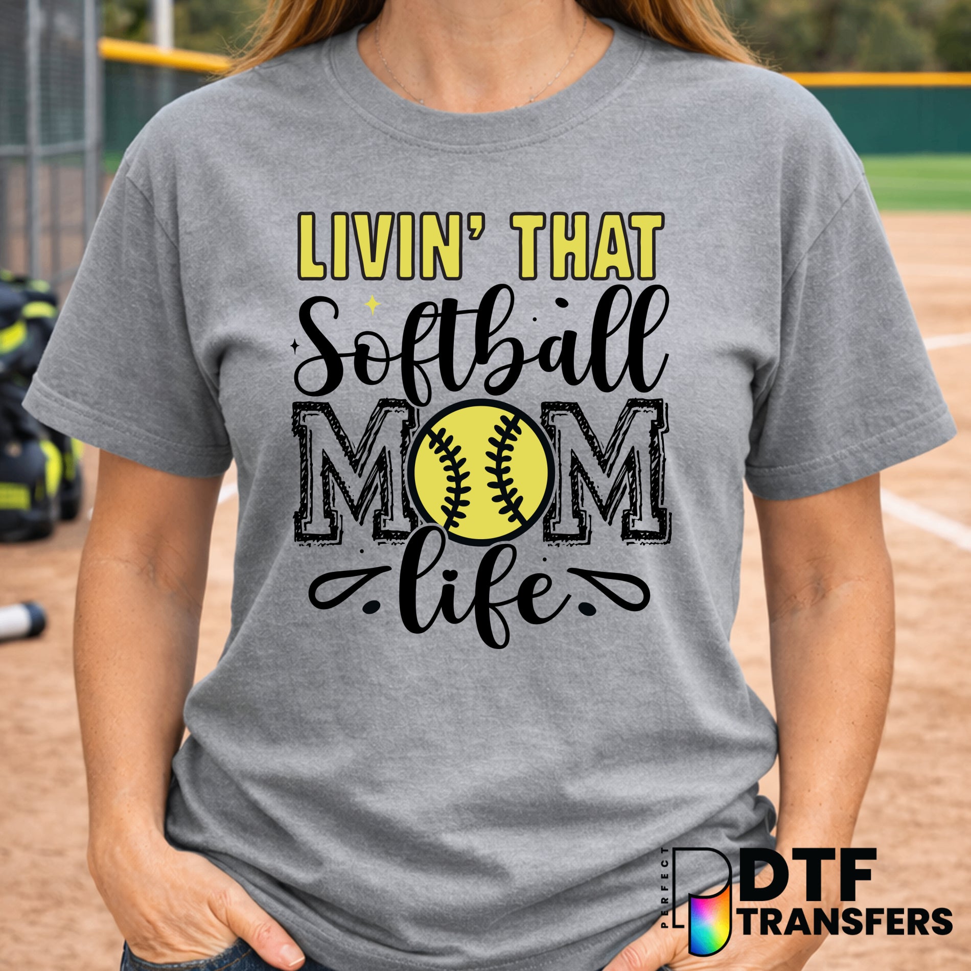 Livin' That Softball Mom Life – Softball DTF Transfer