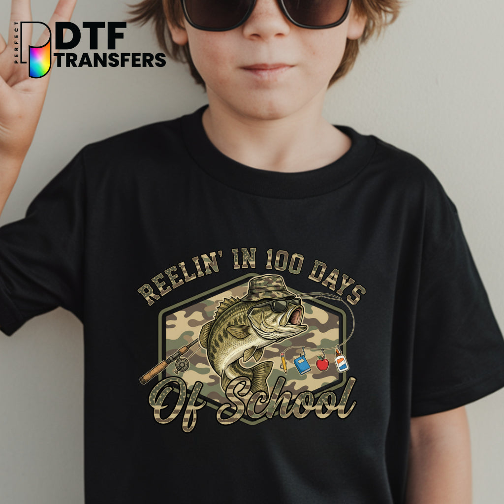 Reelin’ in 100 Days of School – Teacher DTF Transfer
