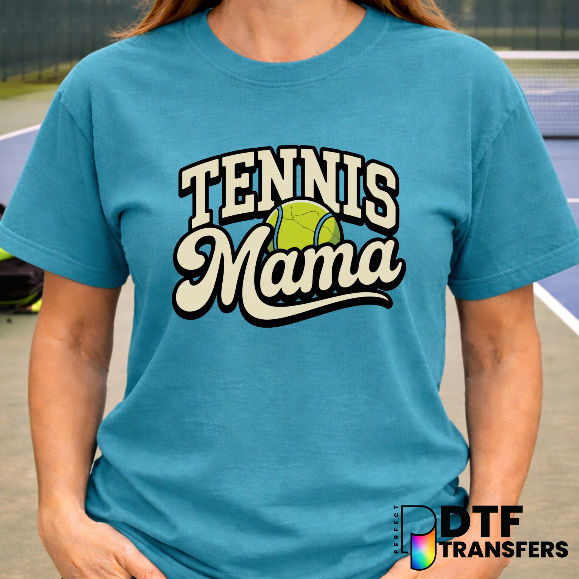 TENNIS MAMA Varsity Arch – Tennis DTF Transfer