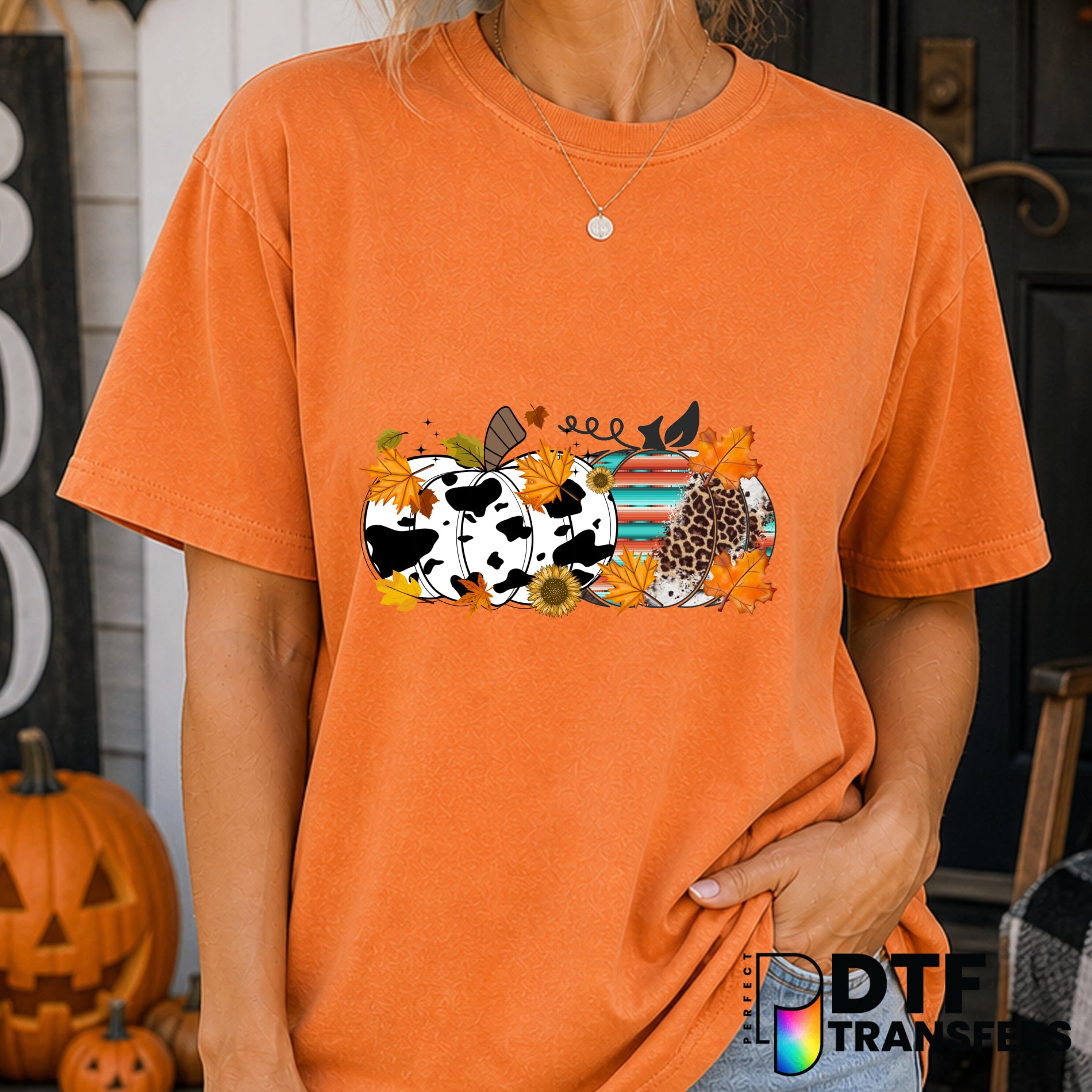Western Pumpkin – Halloween DTF Transfer