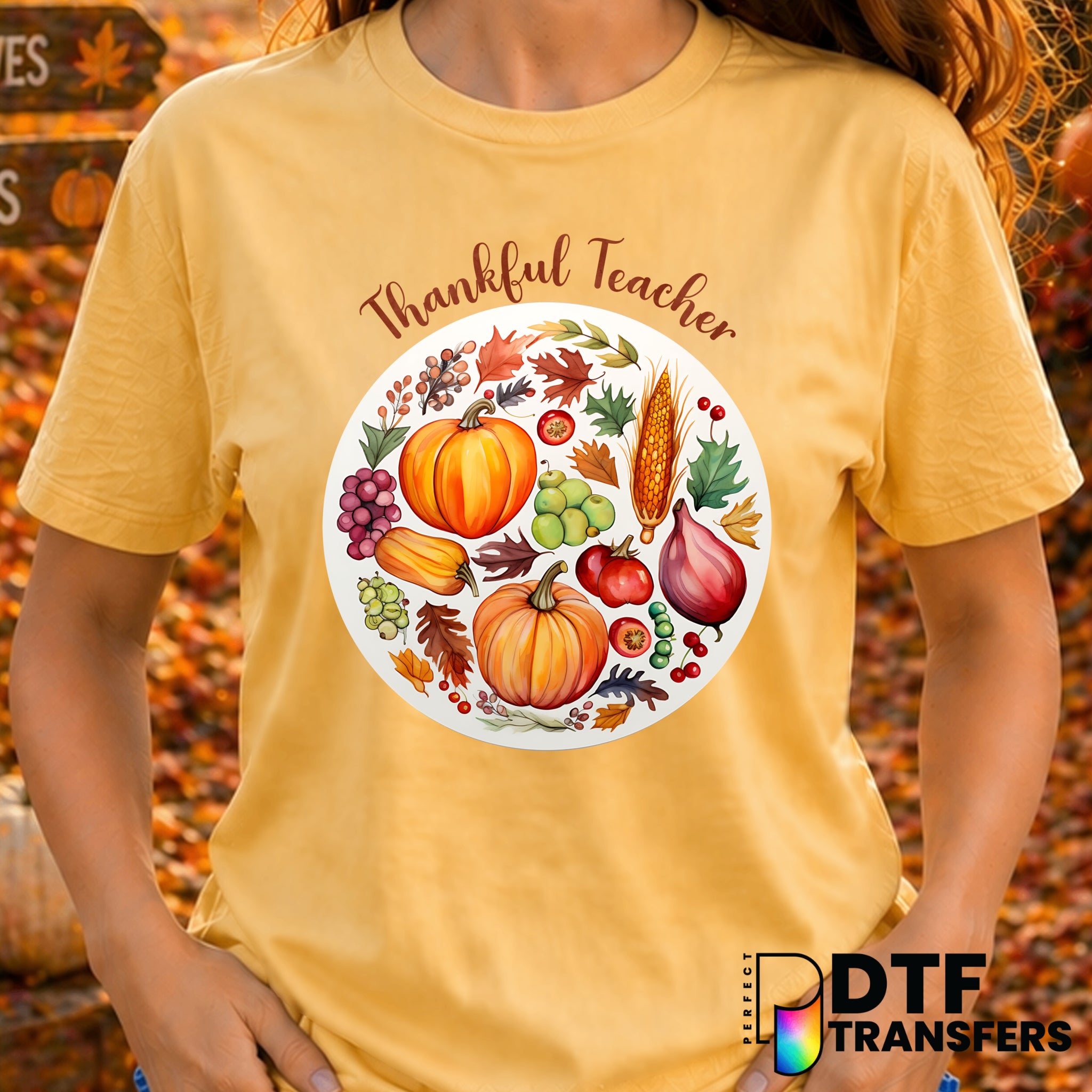 Thankful Teacher – Thanksgiving DTF Transfer