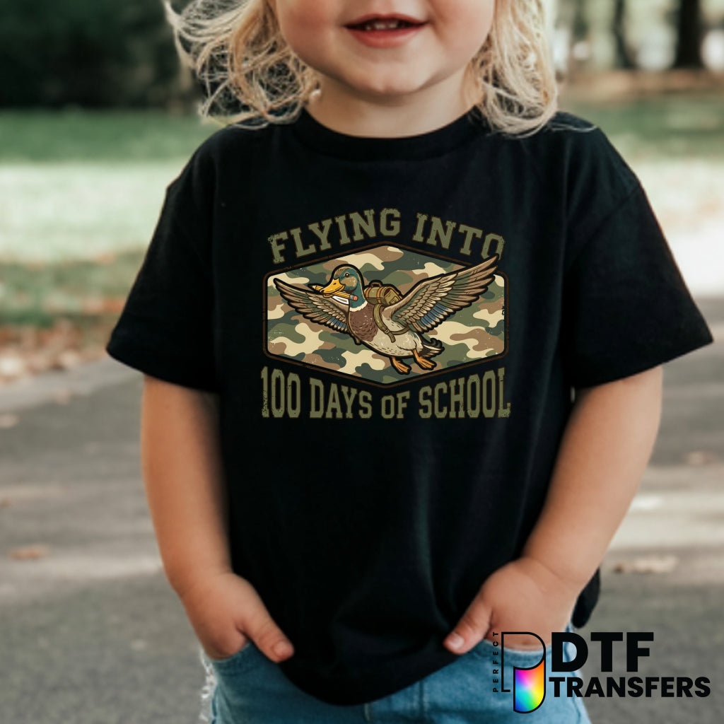Hunting Duck Camo 100 Days of School – Teacher DTF Transfer