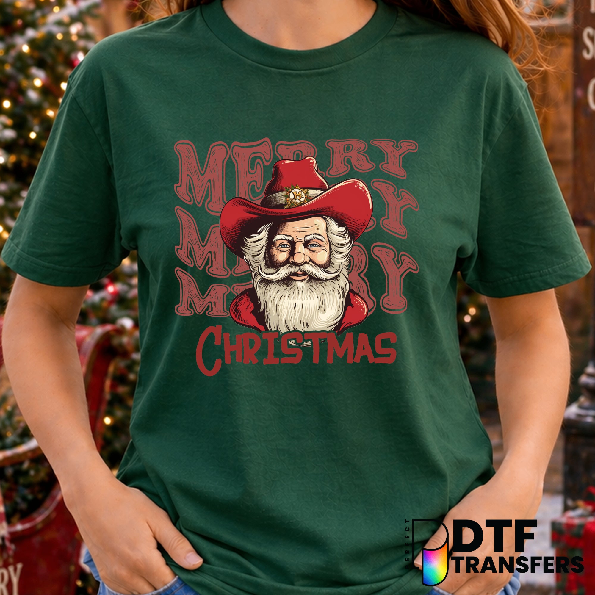Merry Merry Merry Christmas – Christmas DTF Transfer