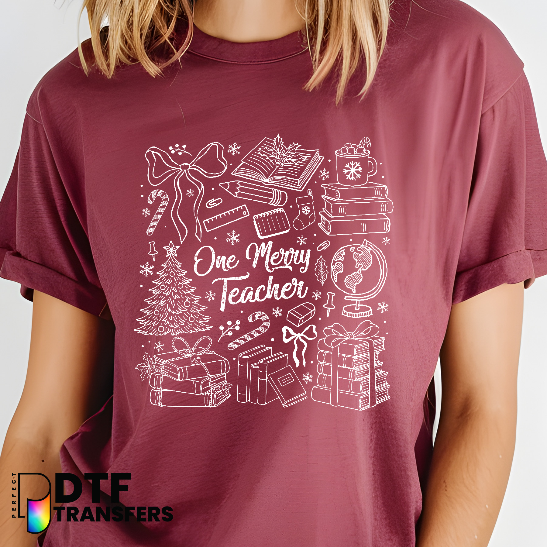 Merry Teacher – Teacher DTF Transfer