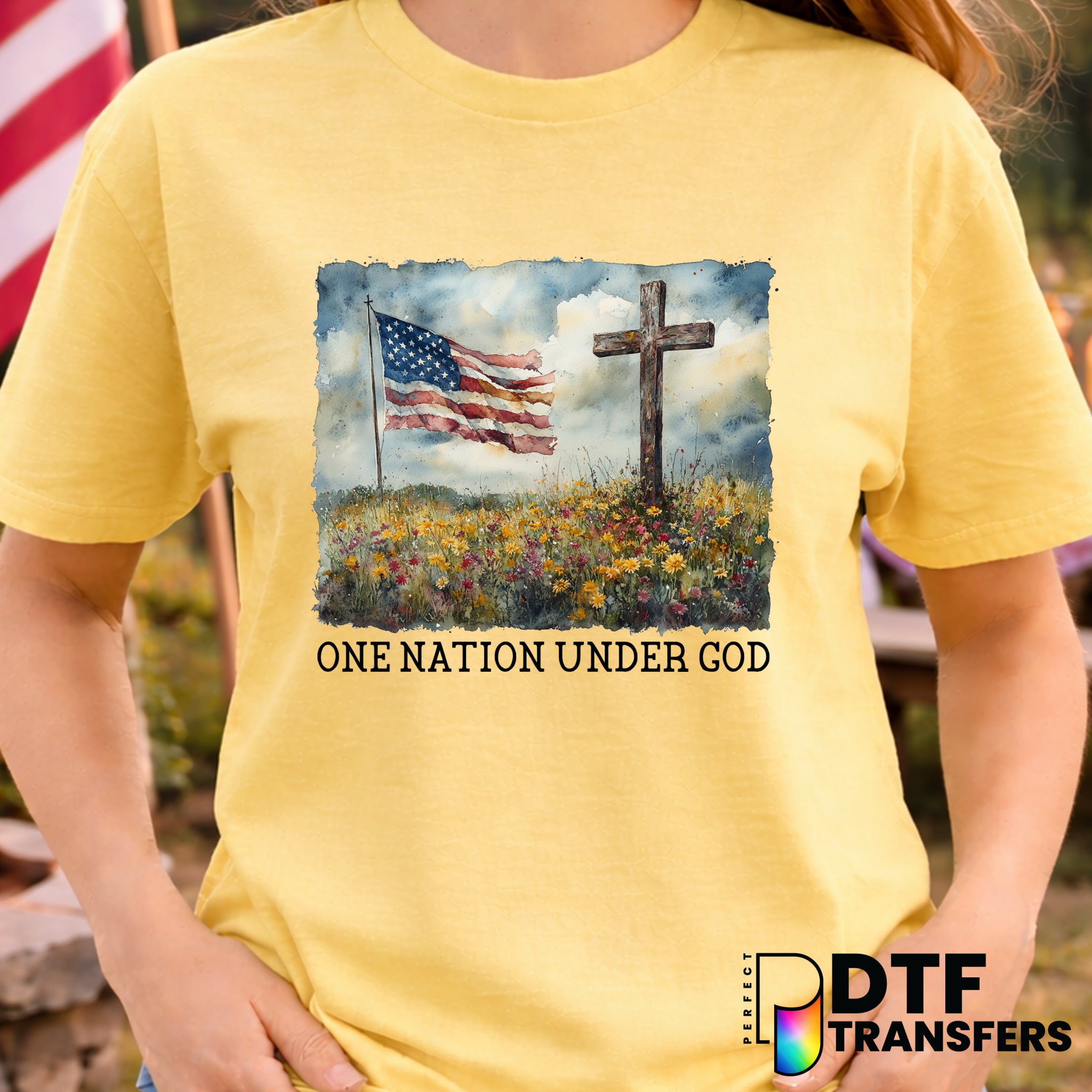 One Nation Under God – Fourth of July DTF Transfer