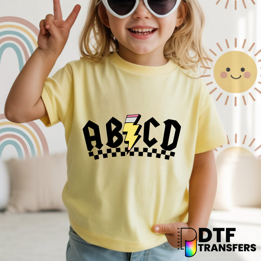 WELCOME BACK TO SCHOOL Retro Checkerboard – Teacher DTF Transfer