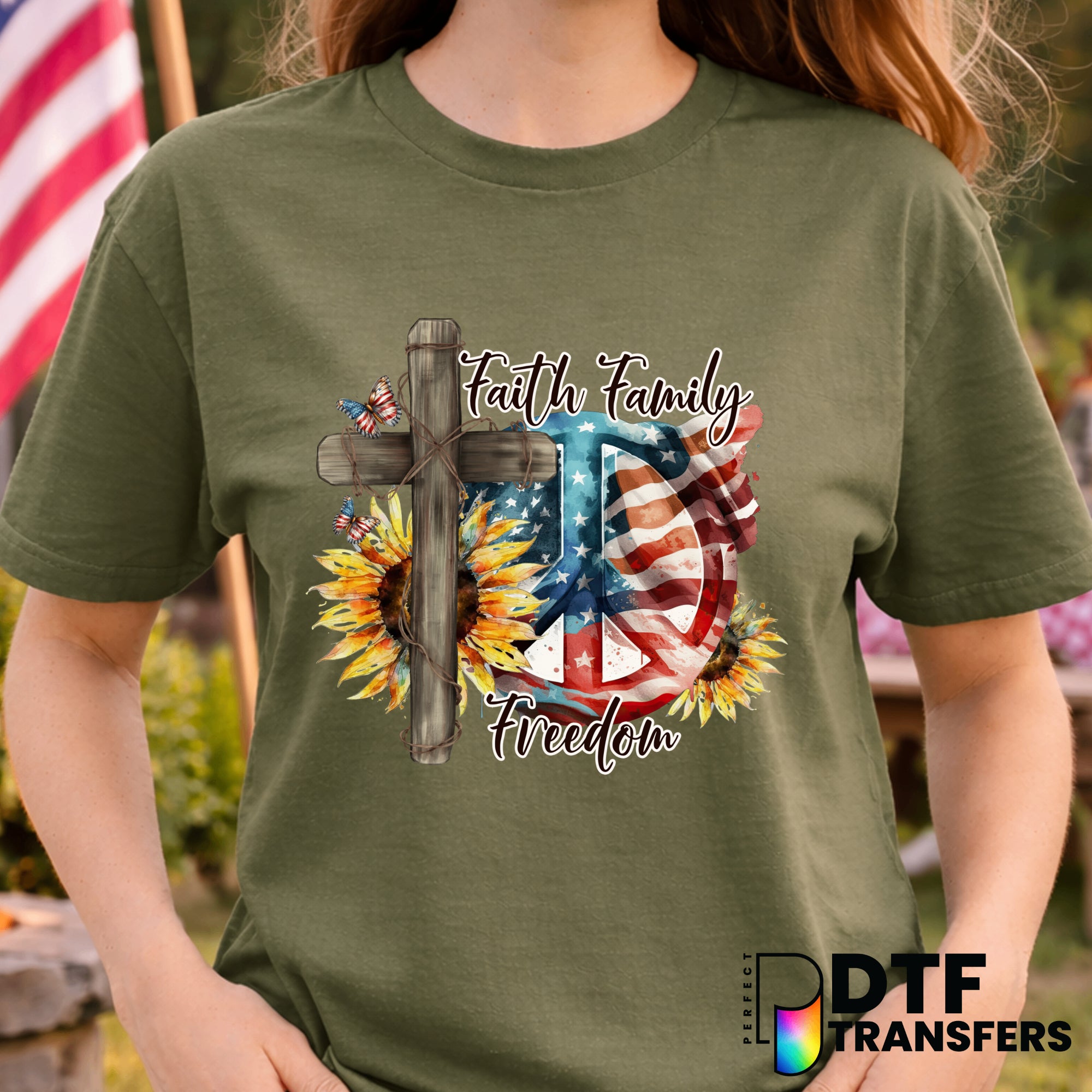 "Faith Family Freedom" – Fourth of July DTF Transfer