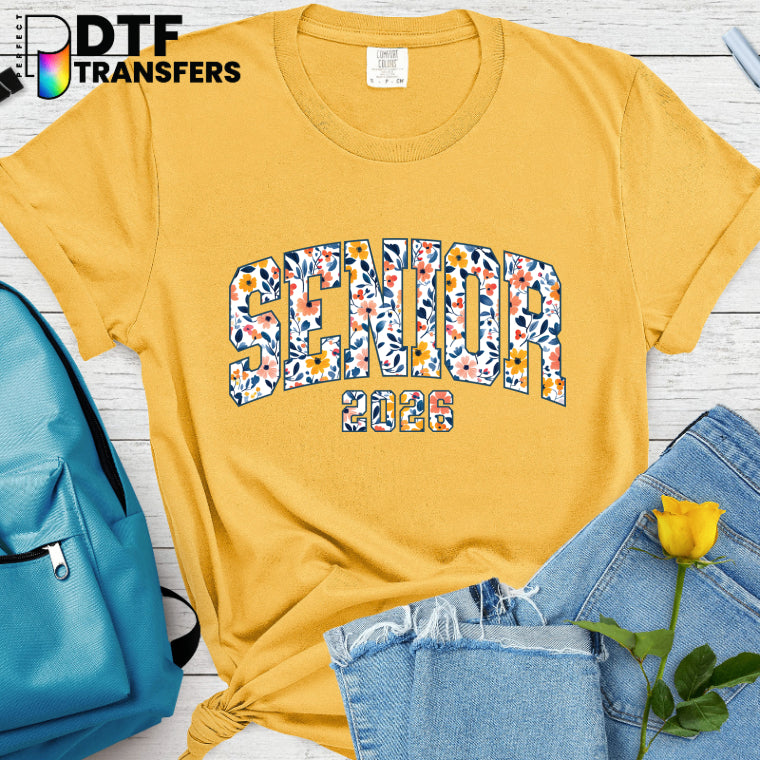 SENIOR CLASS OF 2026 Floral Arch – Teacher DTF Transfer