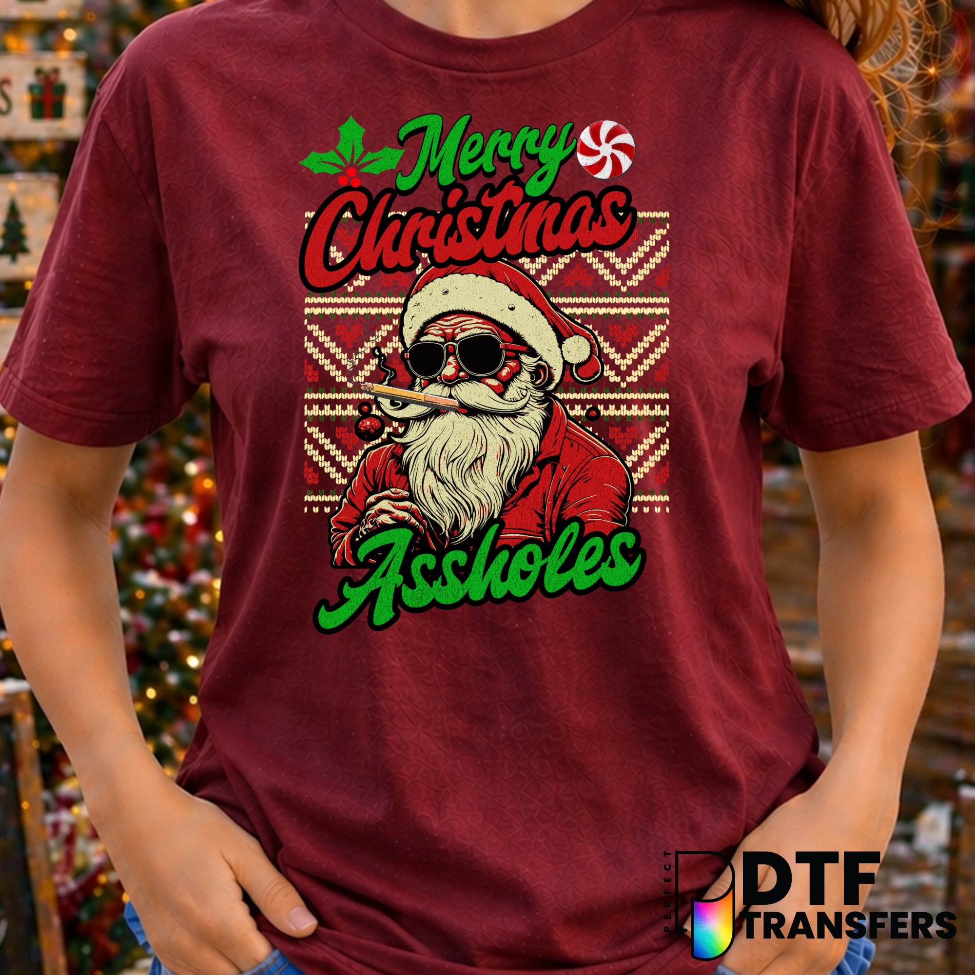 Merry Christmas Raunchy Santa – Christmas DTF Transfer