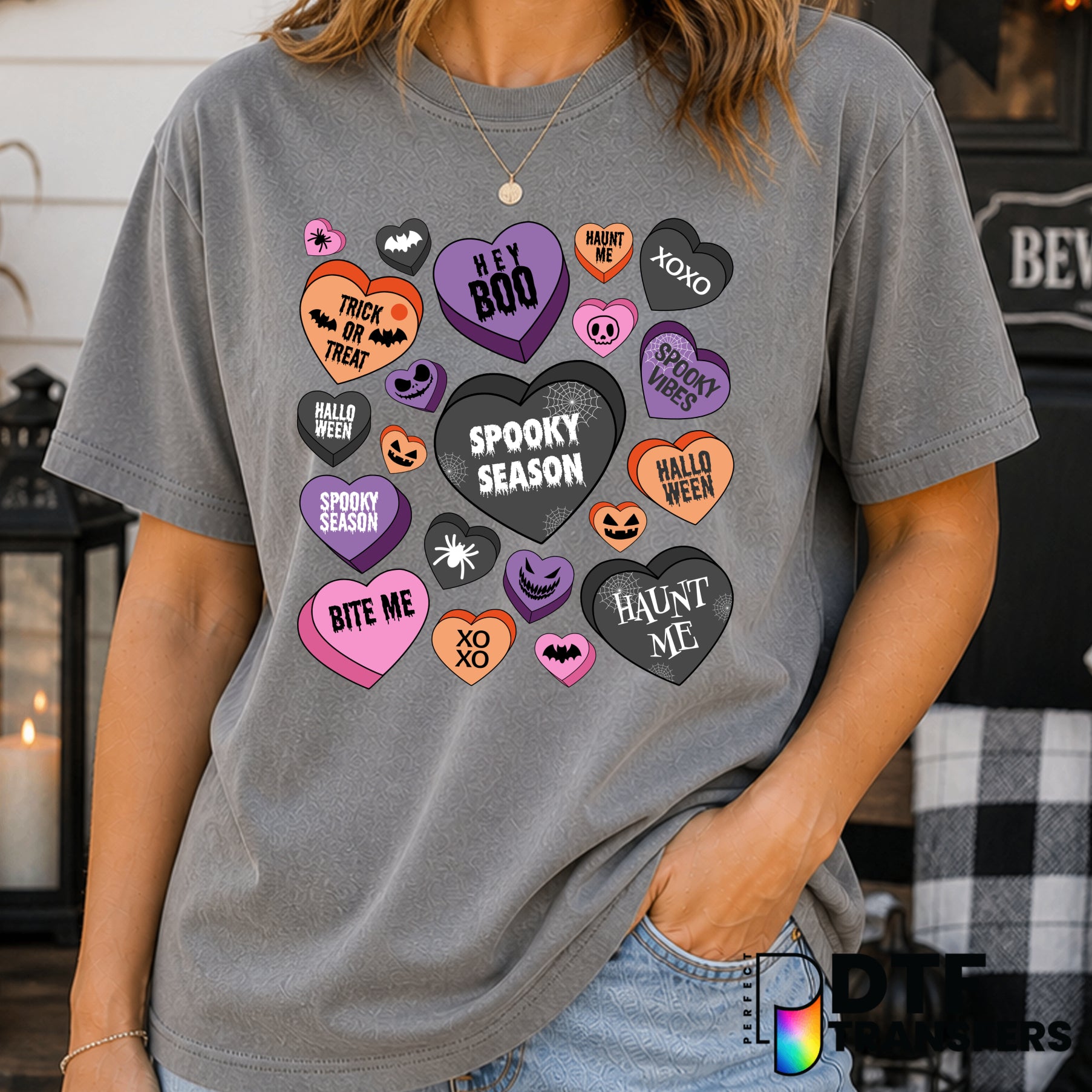 Candy Heart Halloween – DTF Transfer