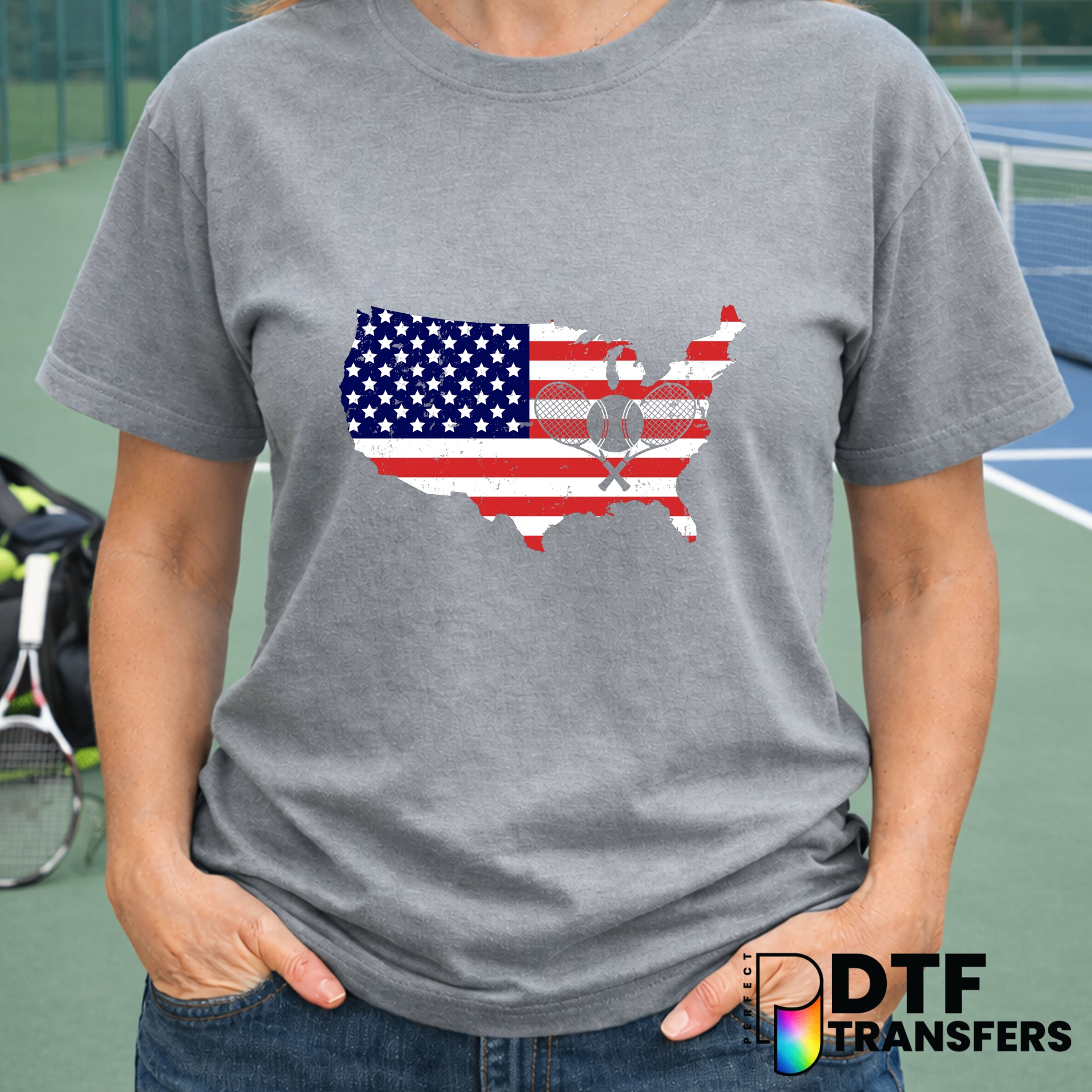 USA TENNIS – Tennis DTF Transfer