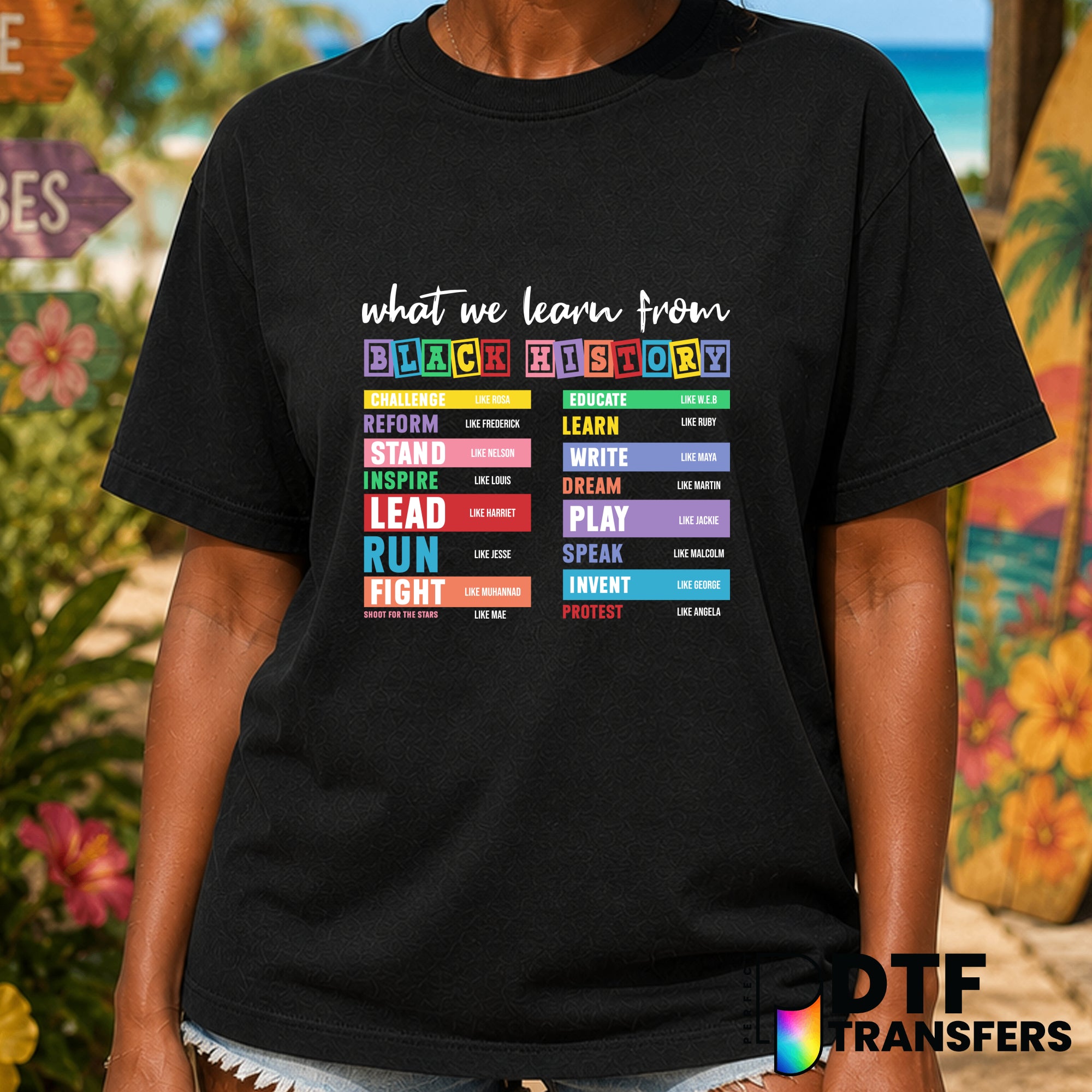 WHAT WE LEARN FROM BLACK HISTORY IS THAT WE ARE GREATER THAN WHAT WE GO THROUGH – Black History Month DTF Transfer